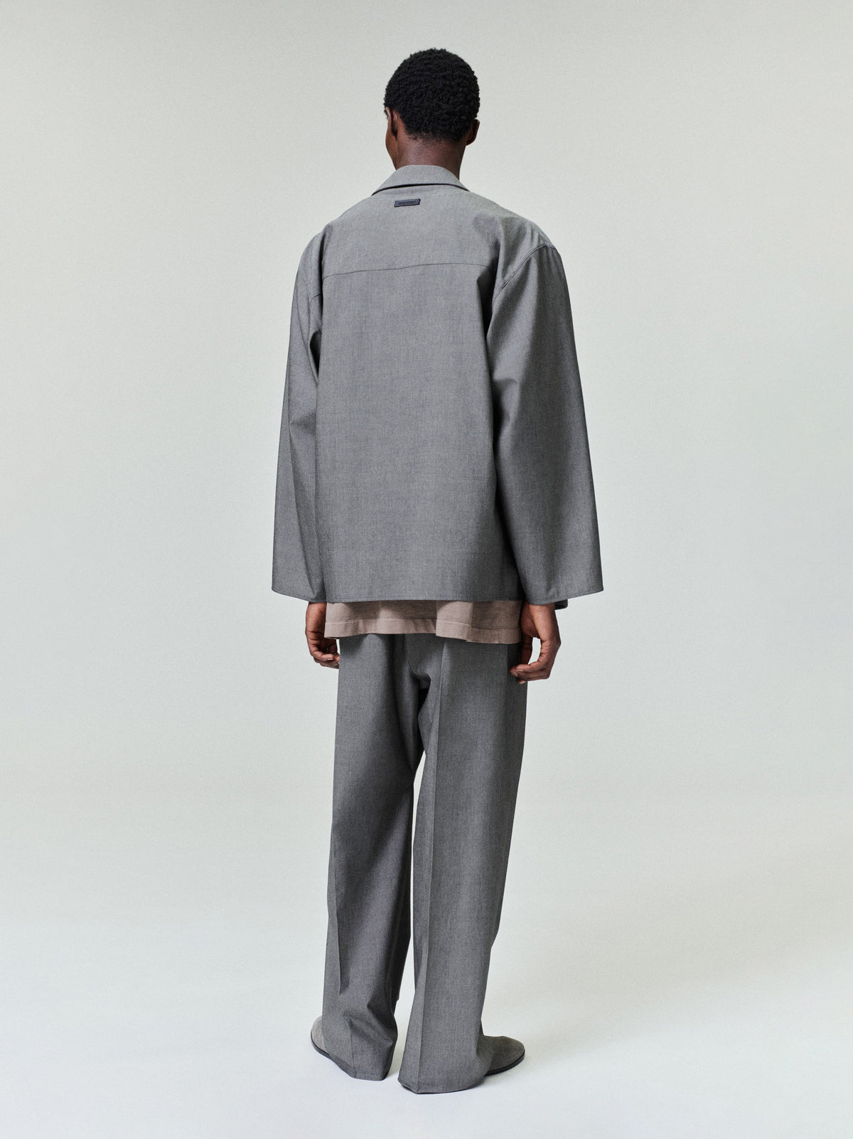 Cotton Wool Oxford Shirt Jacket - Willow - Image 2