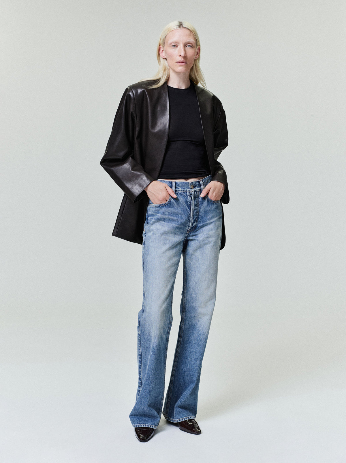 Womens Denim 70s 5 Pkt - Medium Indigo - Image 1