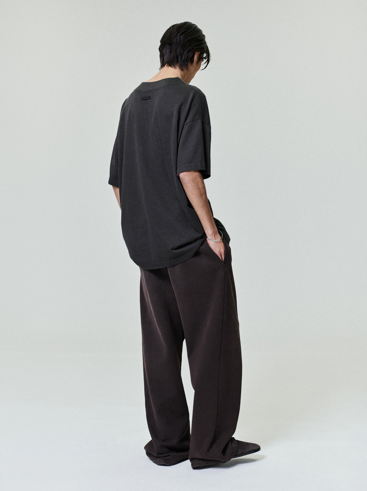 Sunfaded Wide Leg Sweatpant - Dark Brown - Image 2