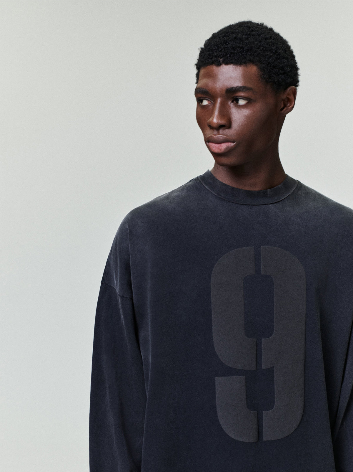 9 Long Sleeve Tee - Black - Image 3