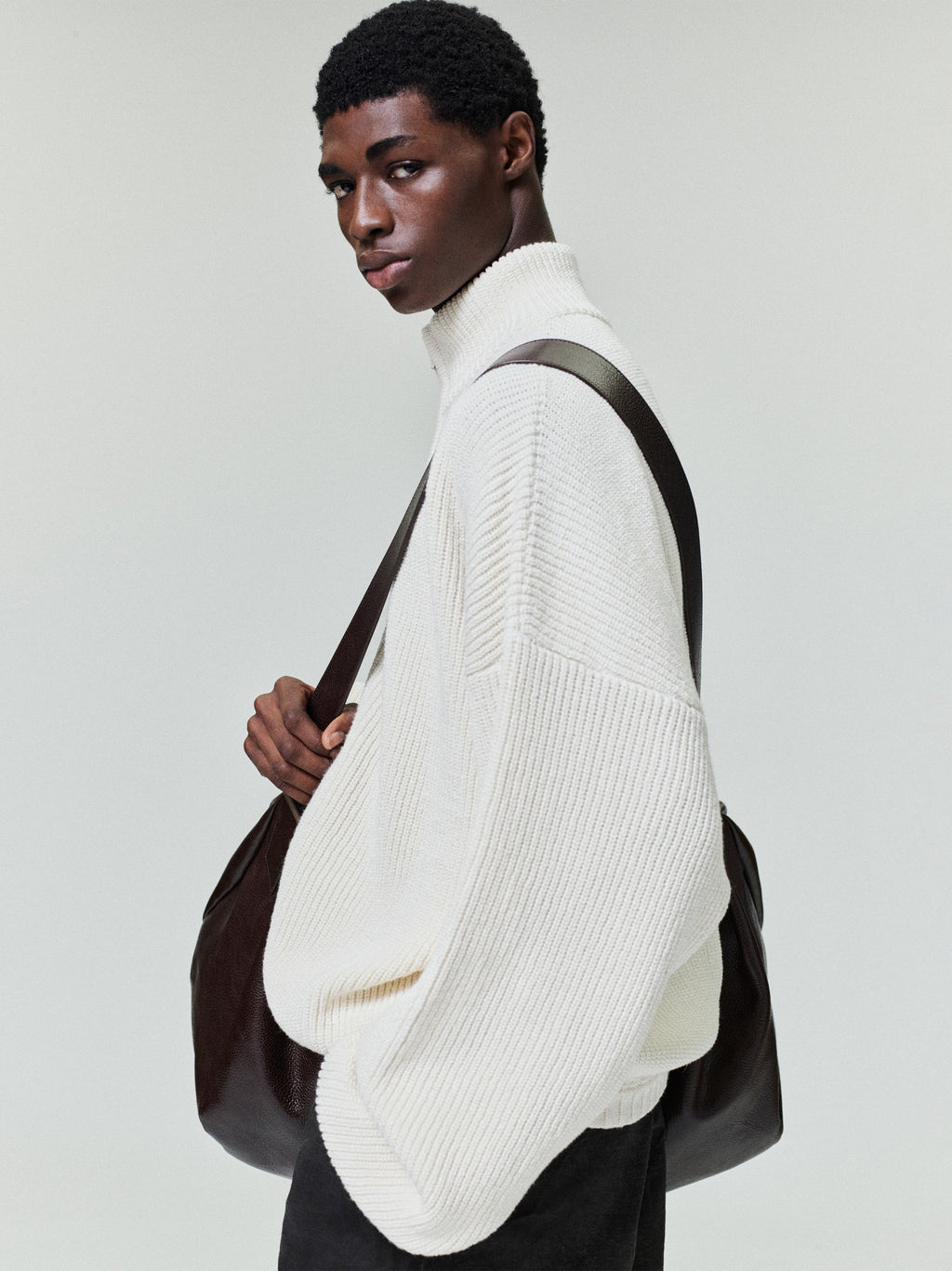 Zip-Up Sweater Long Sleeve - Cream - Image 1