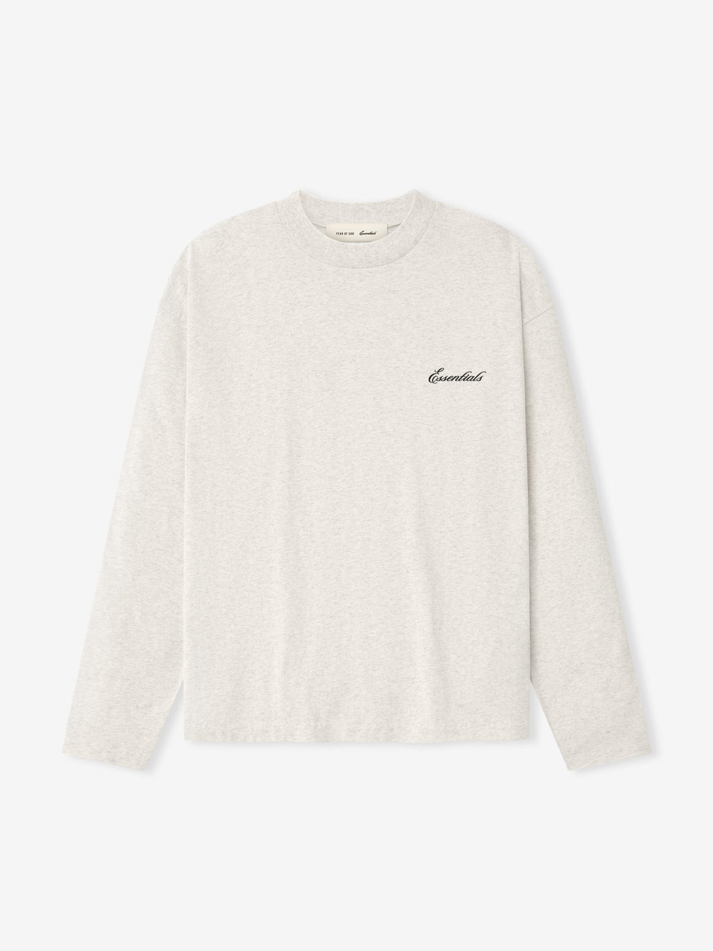 Essentials Classic Long Sleeve Tee - Oatmeal Heather - Image 1