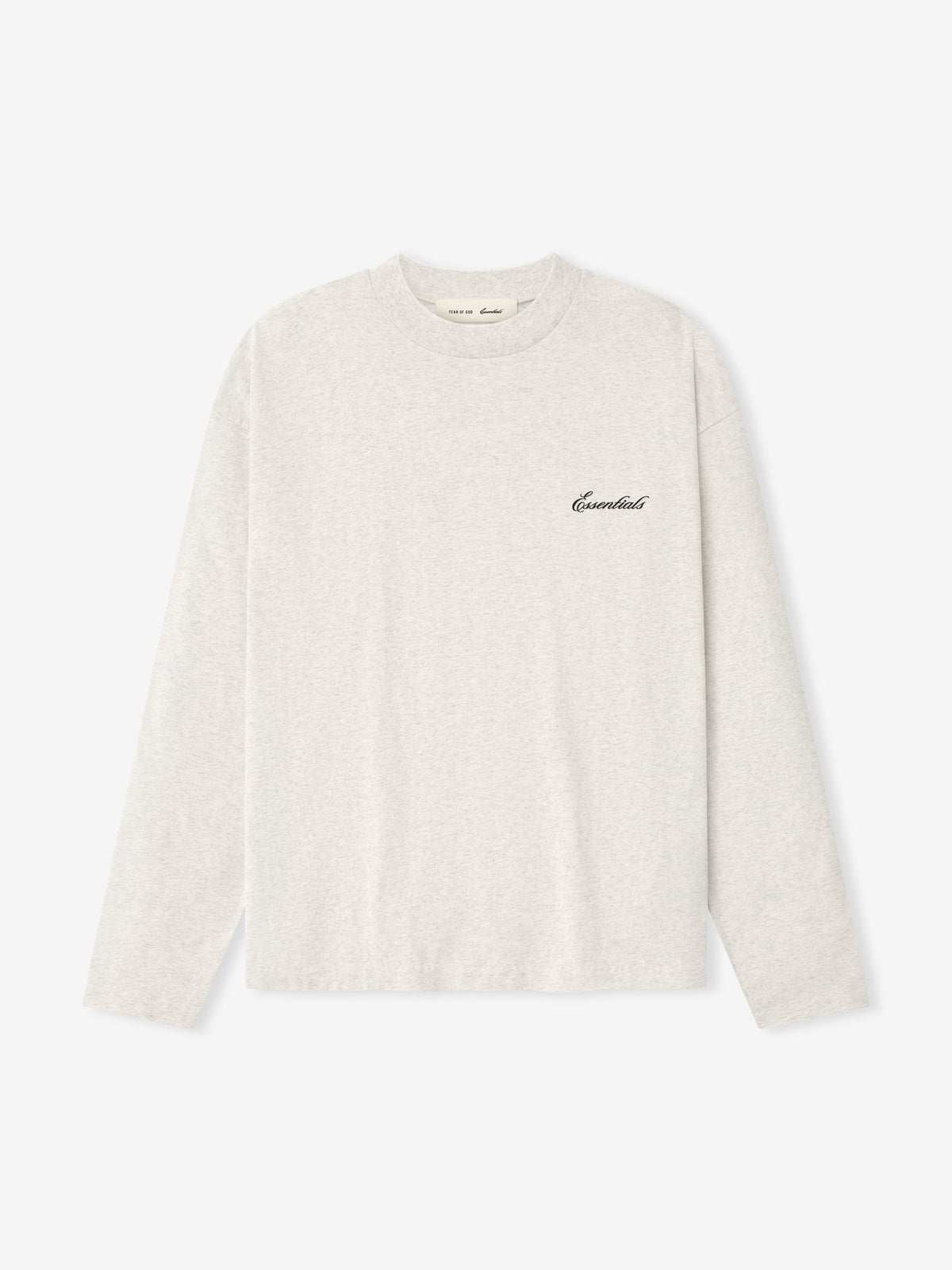 Essentials Classic Long Sleeve Tee - Oatmeal Heather - Image 1