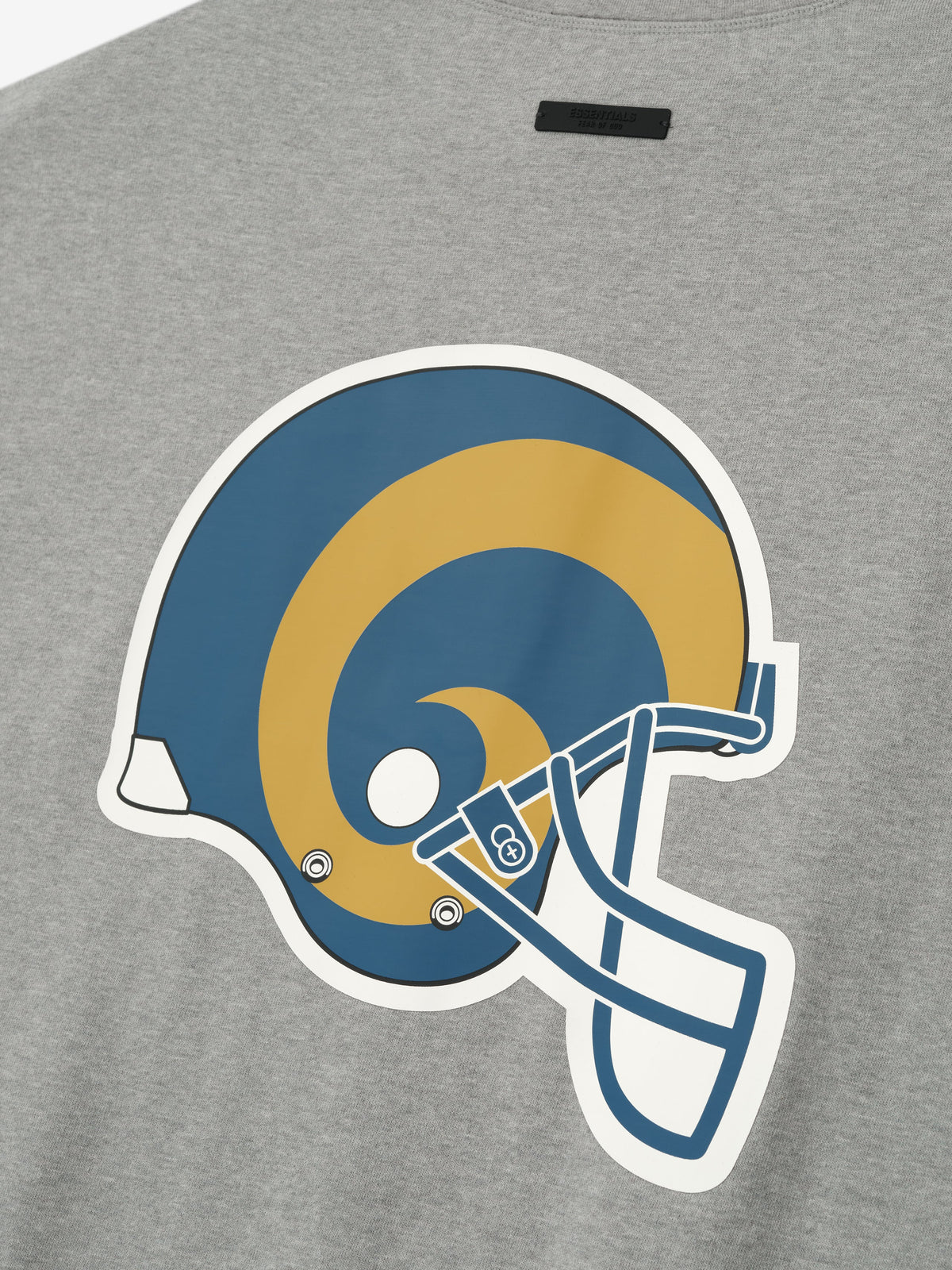 Rams 90s 3/4 Sleeve Football Tee - Concrete Heather - Image 4