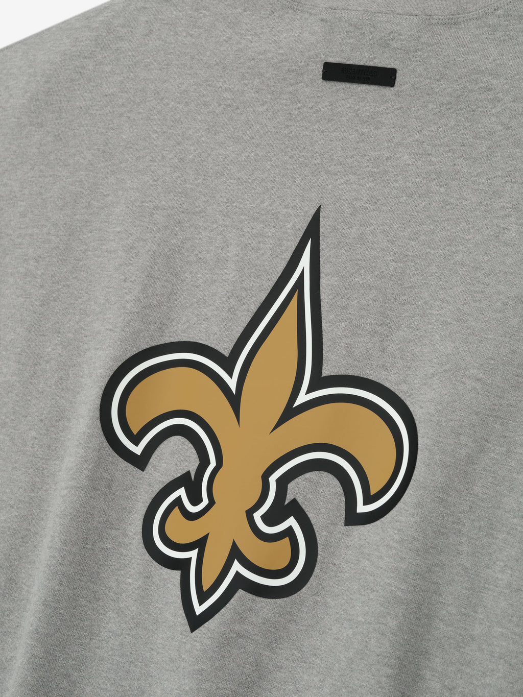 Saints 90s 3/4 Sleeve Football Tee - Concrete Heather - Image 4