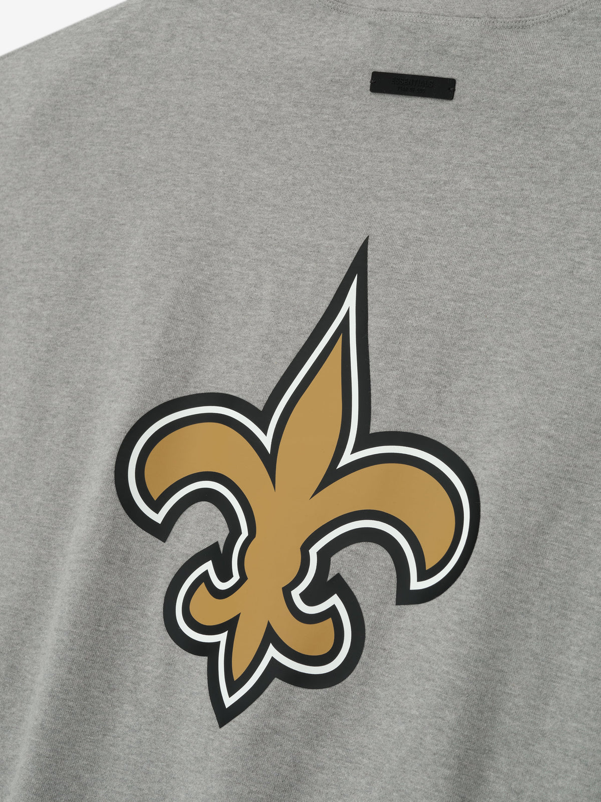 Saints 90s 3/4 Sleeve Football Tee - Concrete Heather - Image 4