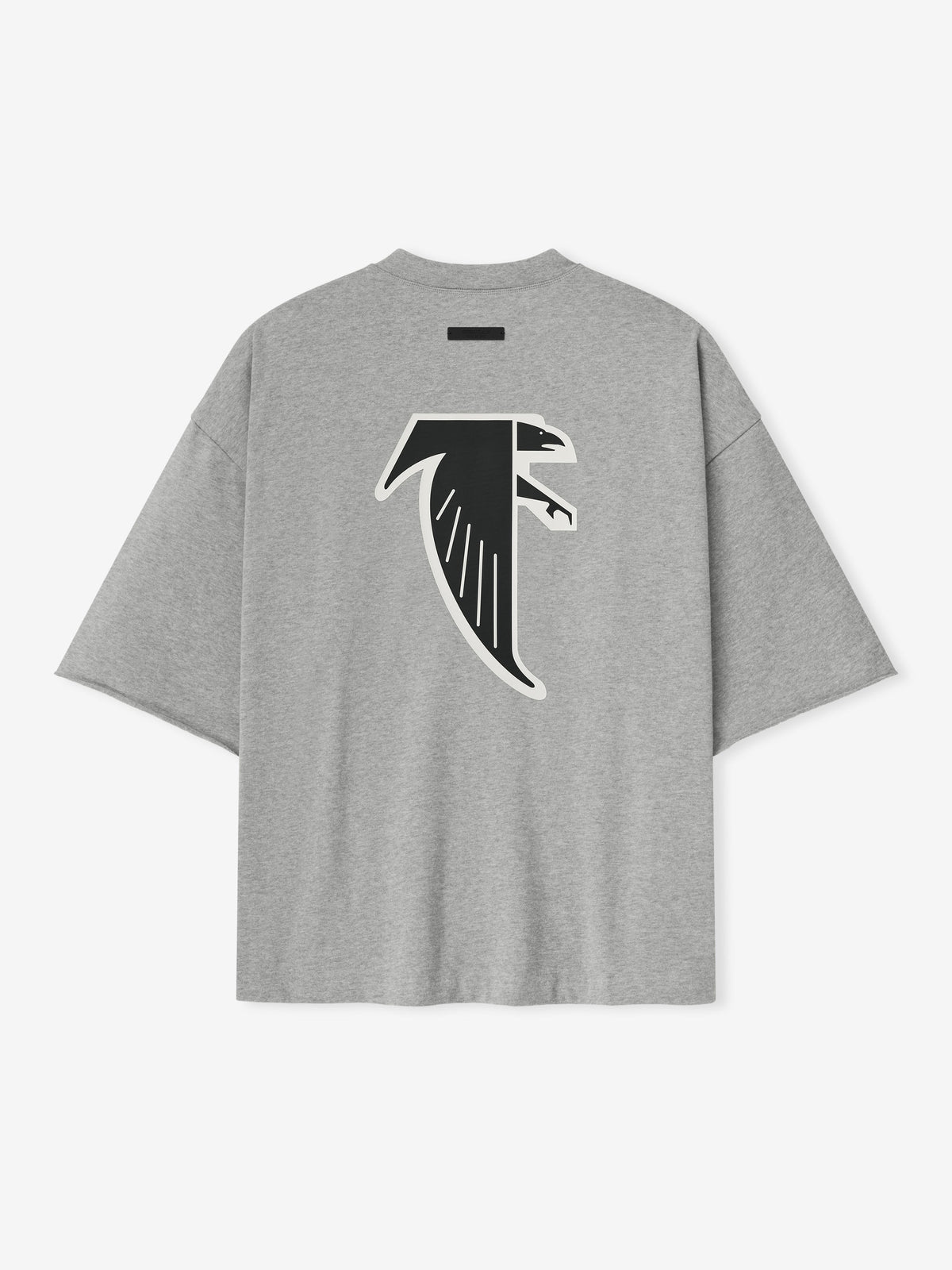 Falcons 90s 3/4 Sleeve Football Tee - Concrete Heather - Image 2