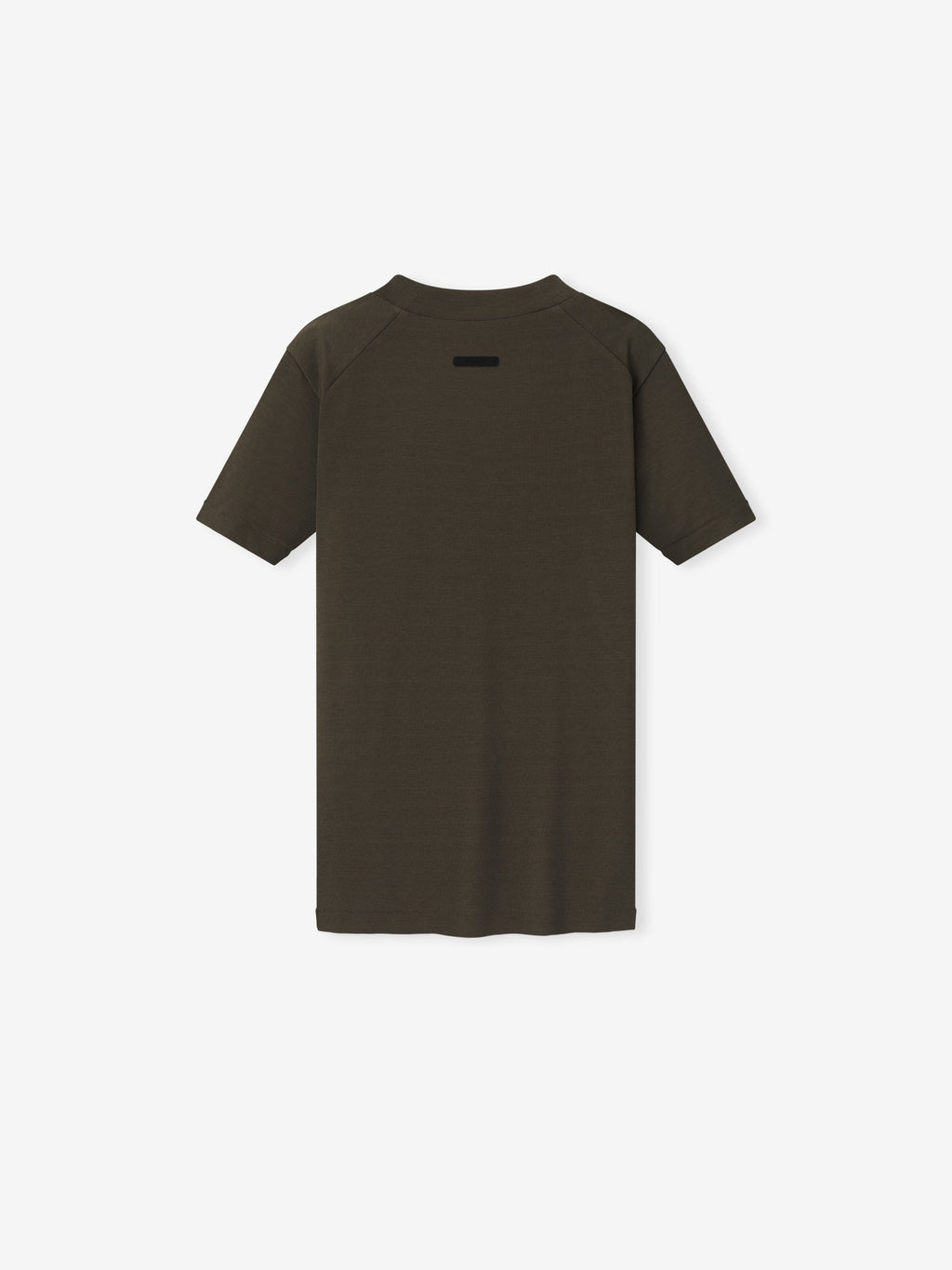 Womens Rib Fitted Short Sleeve Tee - Brown - Image 2