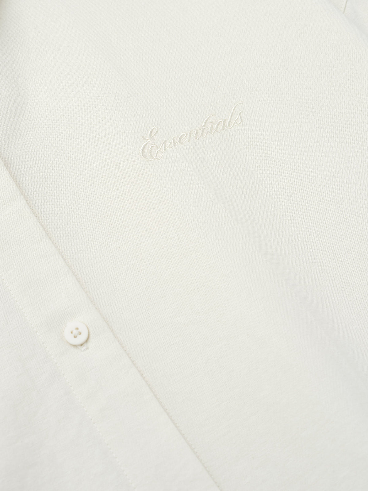 Womens Cotton Oxford Signature Button Up Shirt - Ivory - Image 3