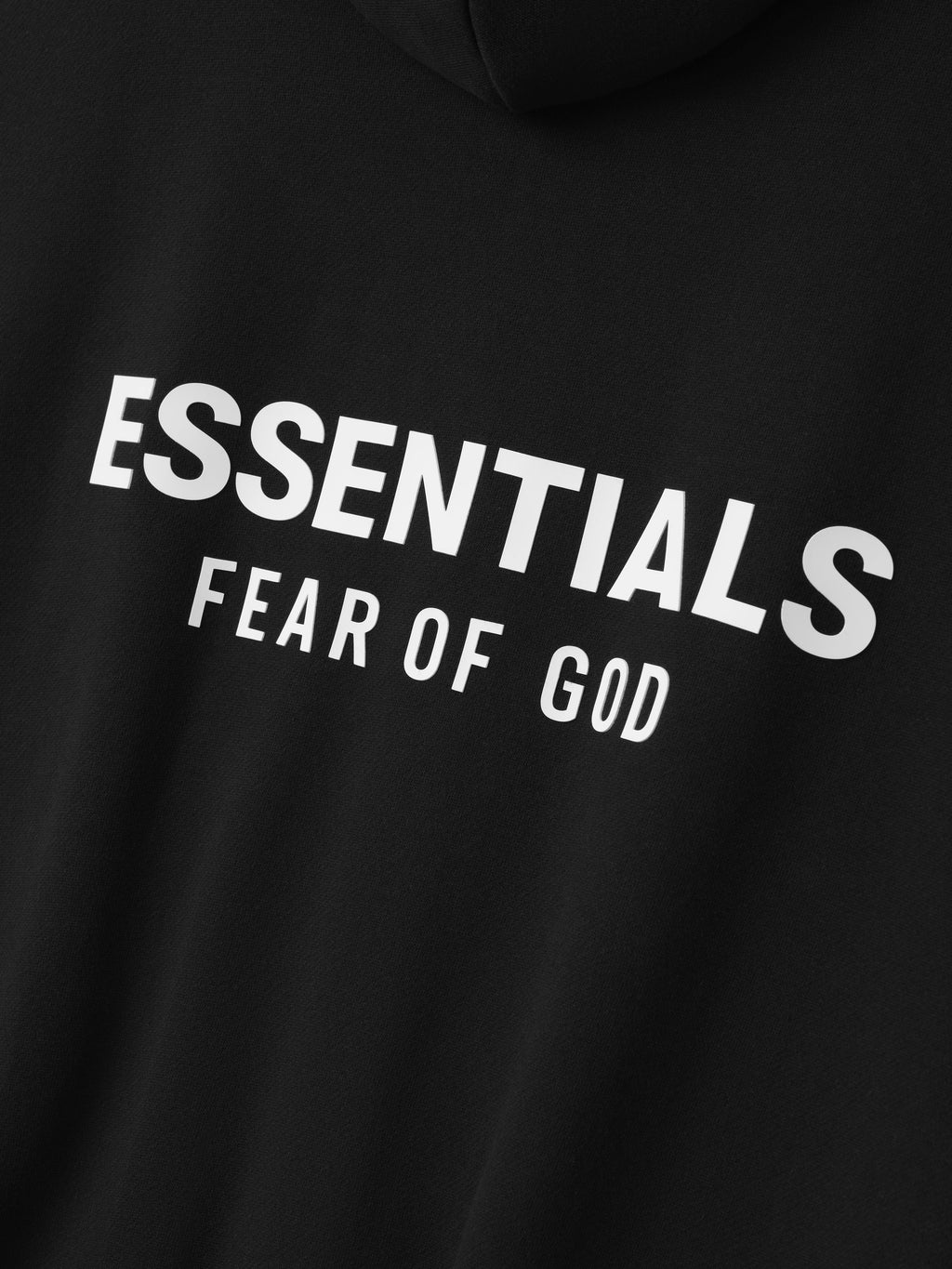 Essentials SS26 Classic Zip-Up Hoodie - Vintage Black / White - Image 3