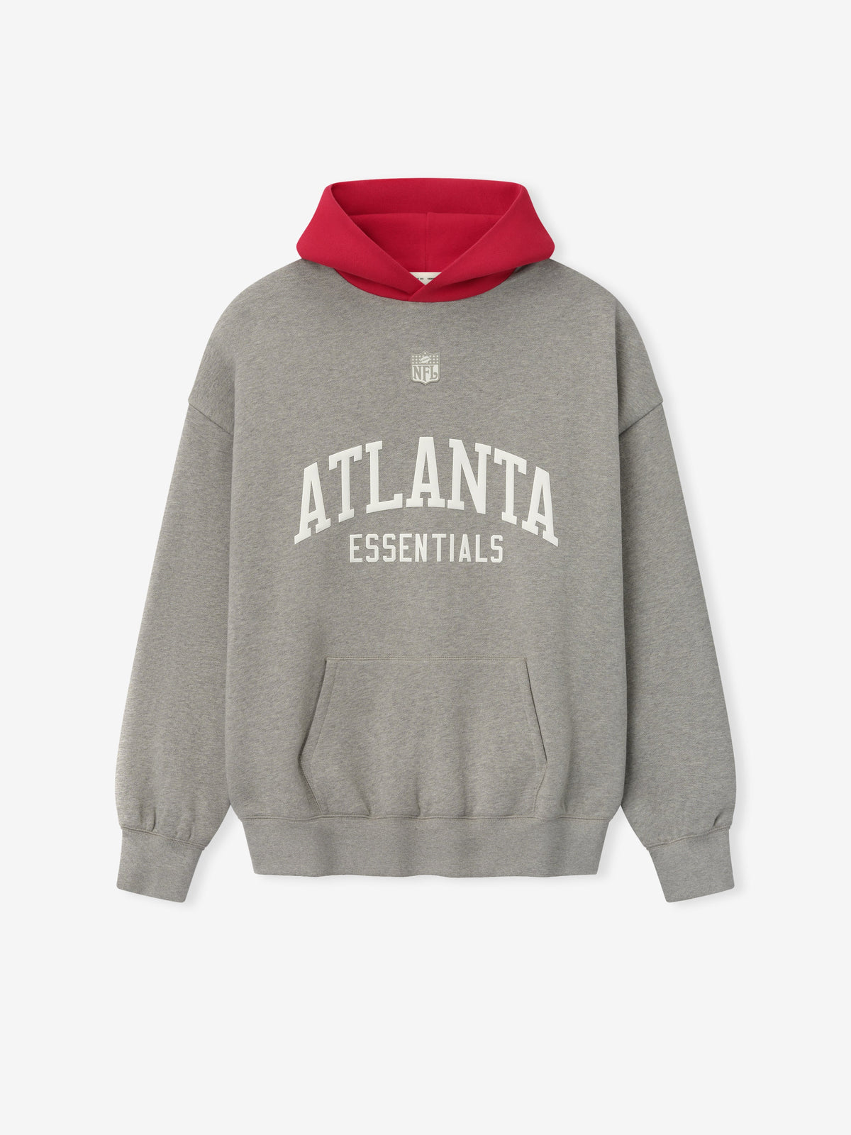Essentials Falcons Hoodie - Dark Heather/Red - Image 2