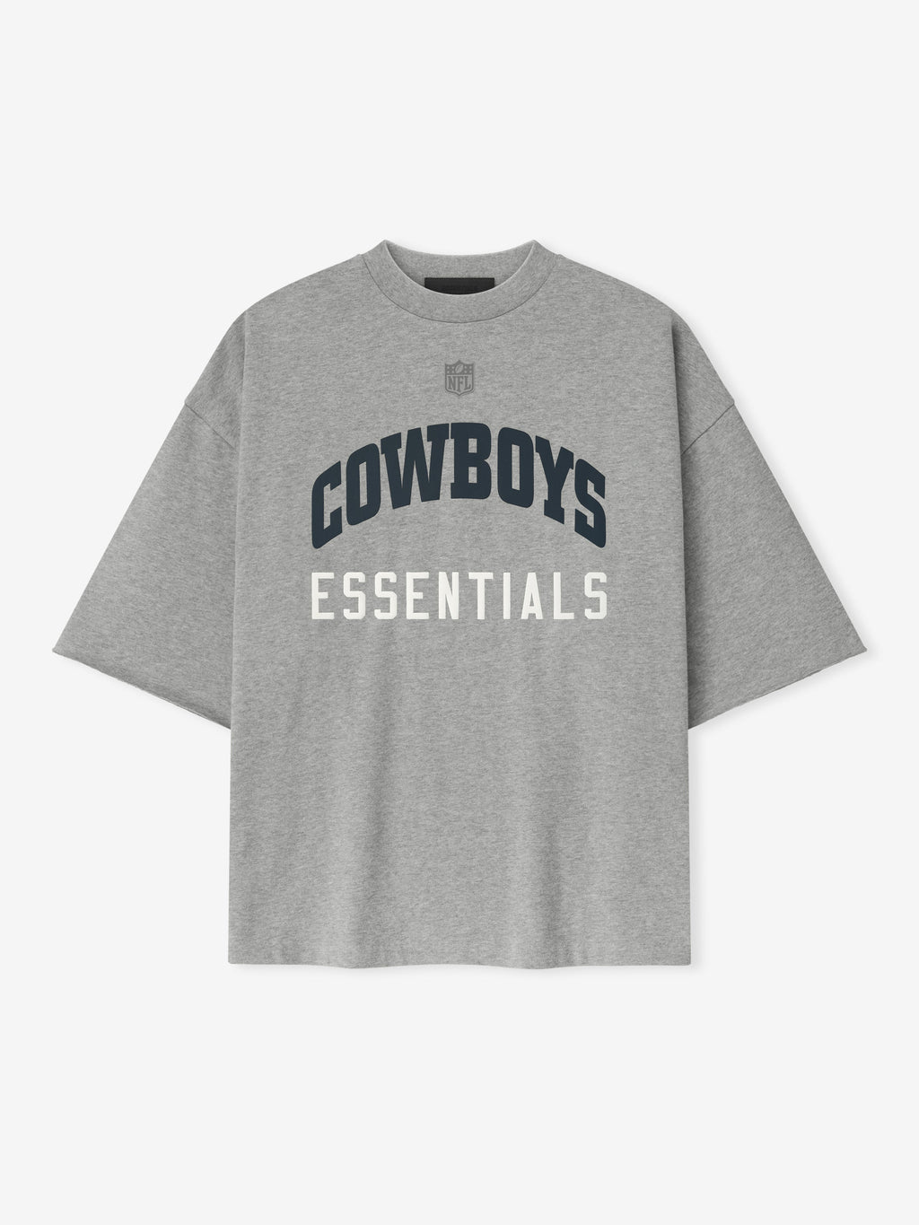 Cowboys 90s 3/4 Sleeve Football Tee - Concrete Heather - Image 1