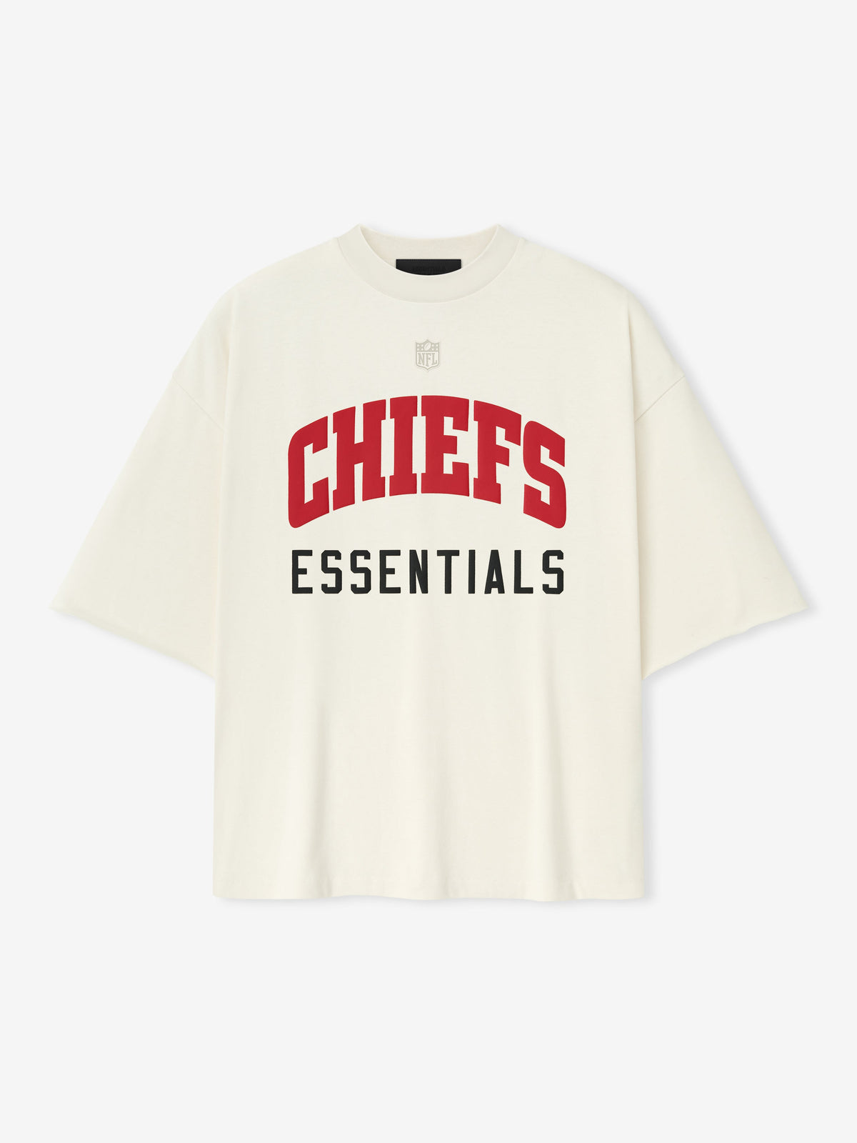 Chiefs 90s 3/4 Sleeve Football Tee - Cream White - Image 1