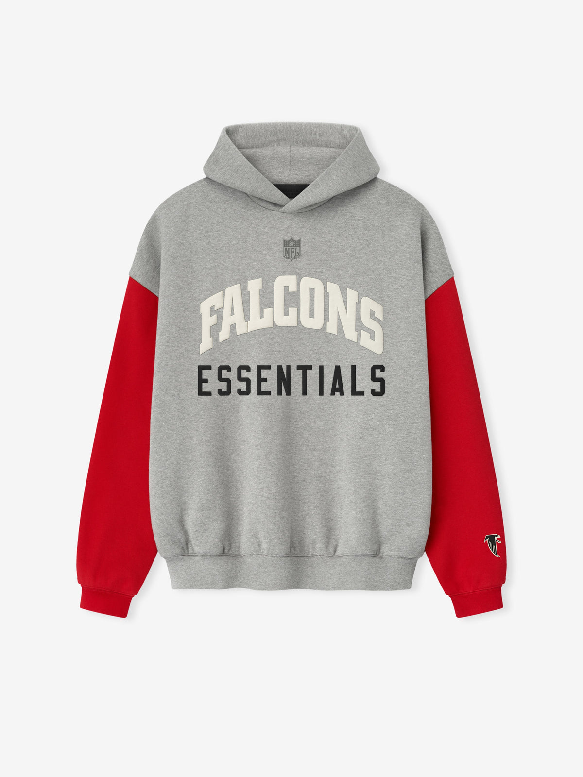 Falcons Sport Hoodie - Concrete Heather/ Red - Image 1