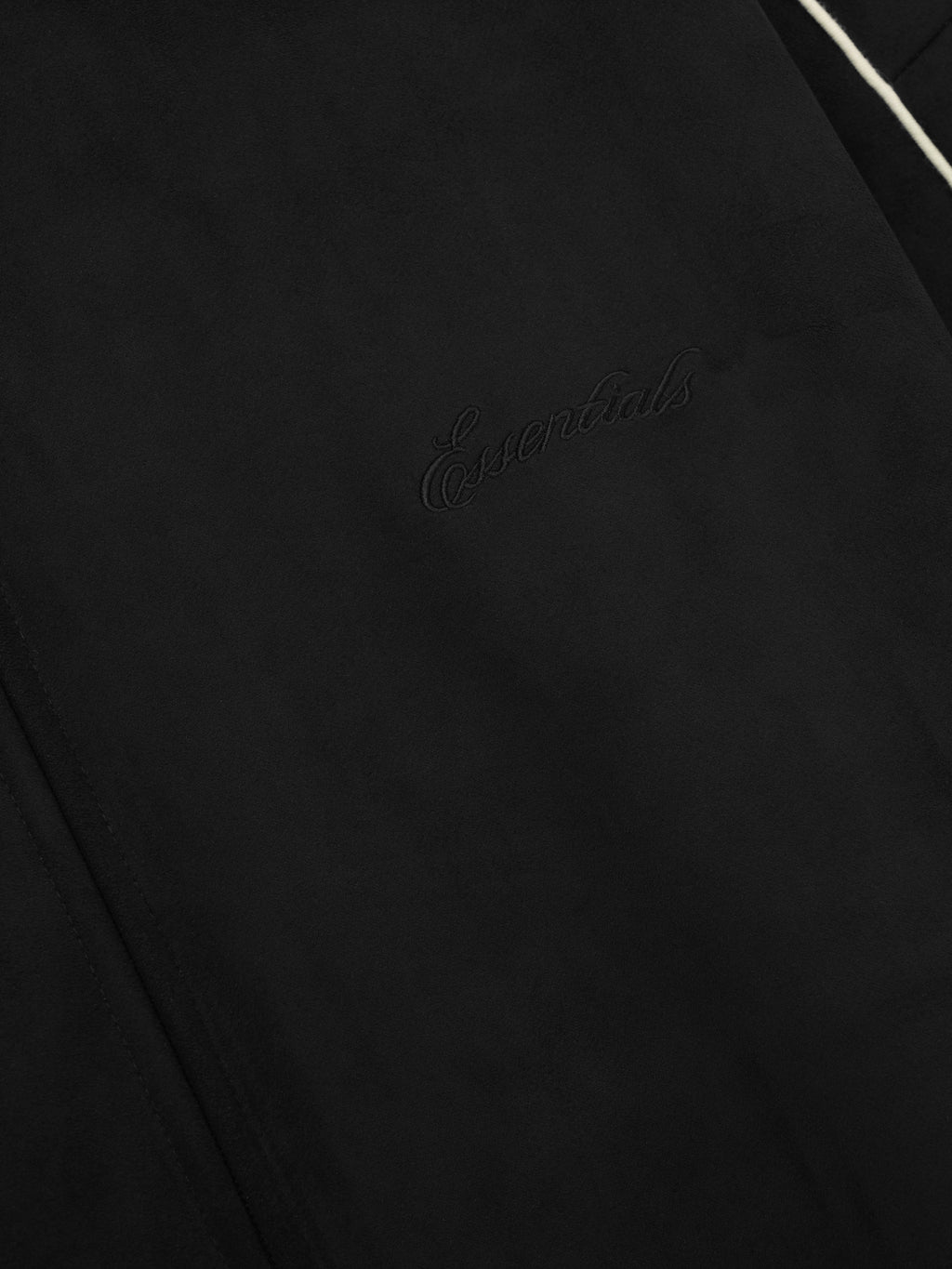 Suede Fleece Signature Modern Track Jacket - Vintage Black - Image 3