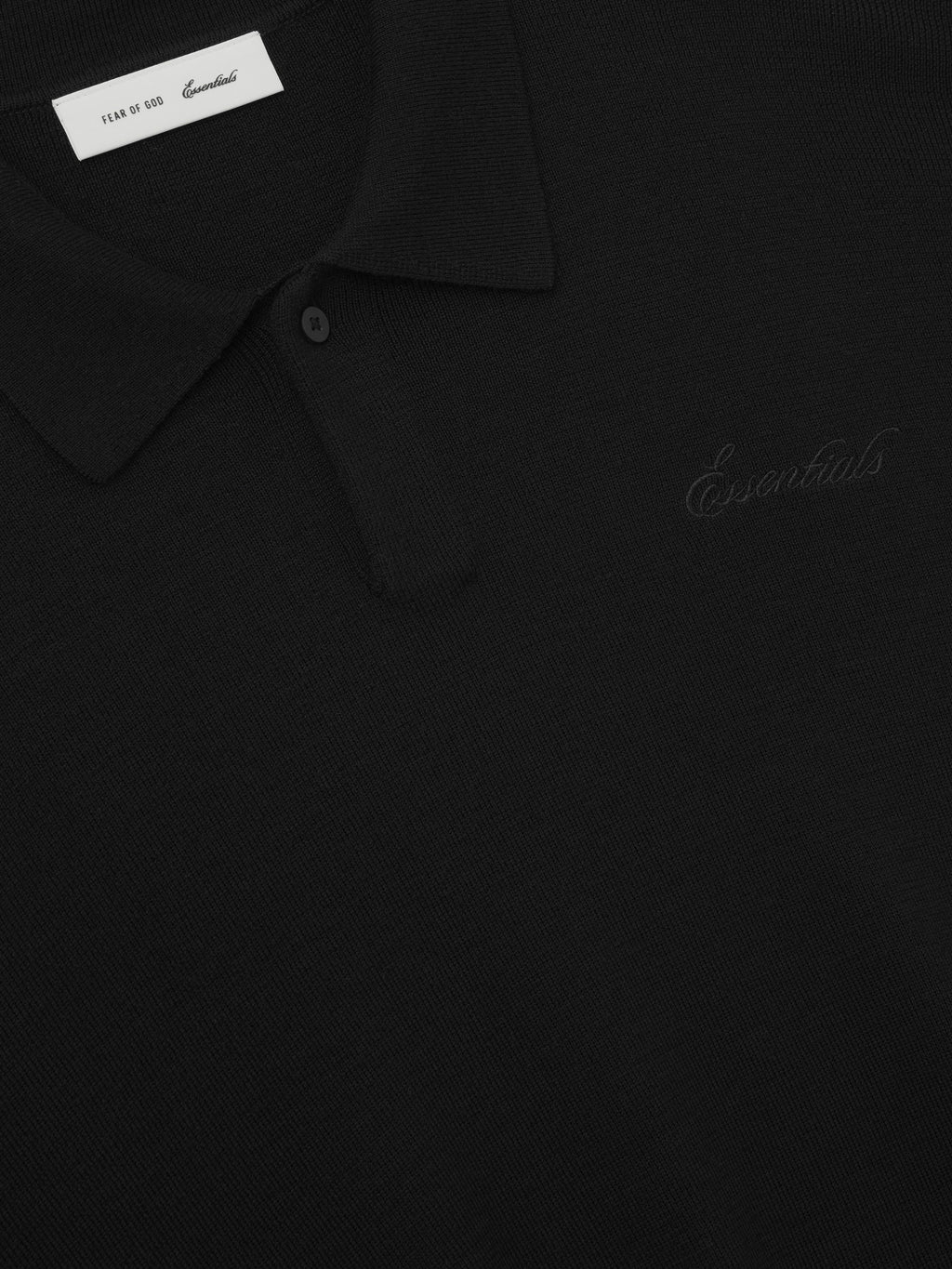 Signature 3/4 Sleeve 90s Knit Polo - Vintage Black - Image 3