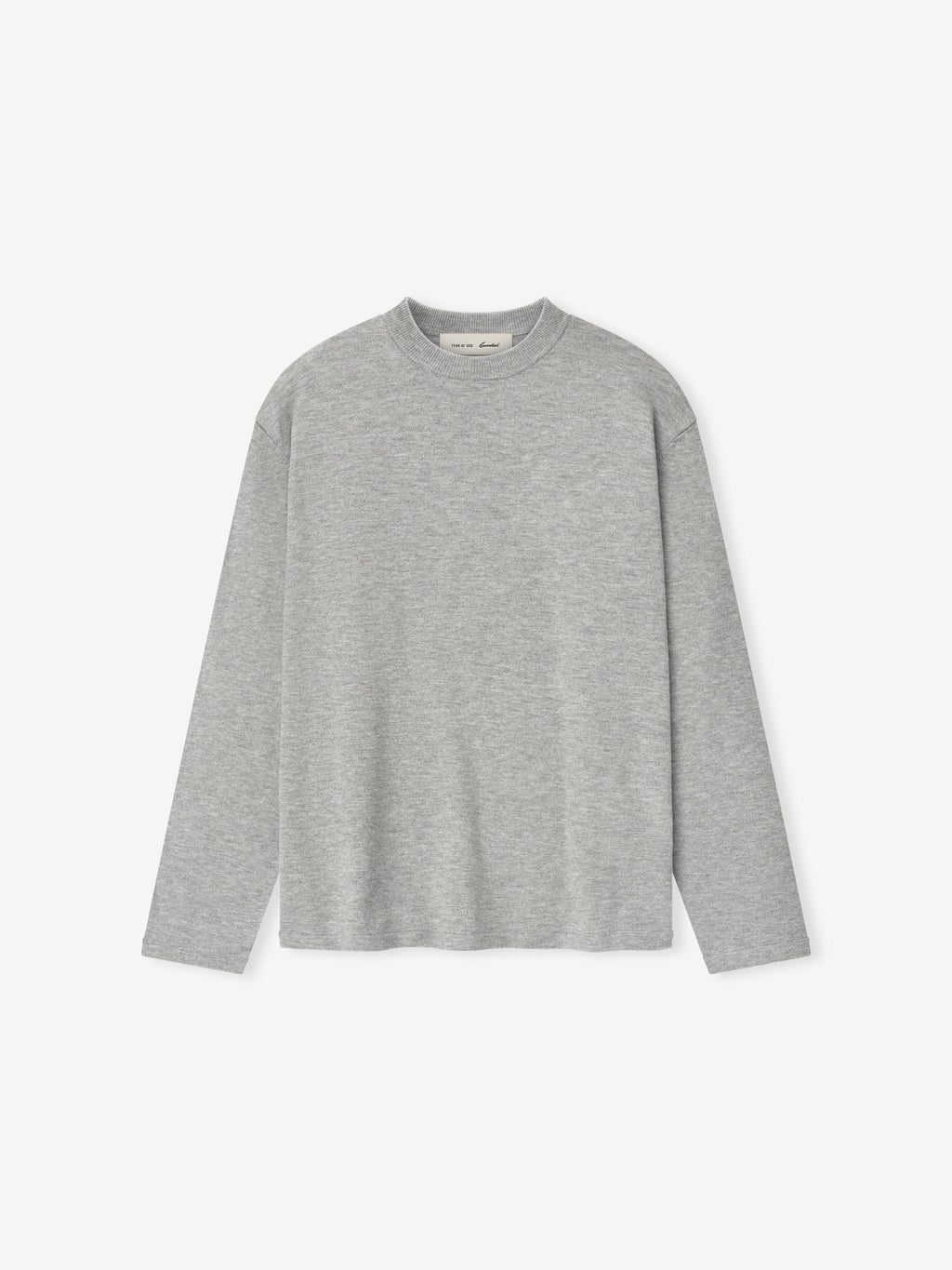 Womens Classic Knit Long Sleeve Tee - Concrete Heather - Image 1