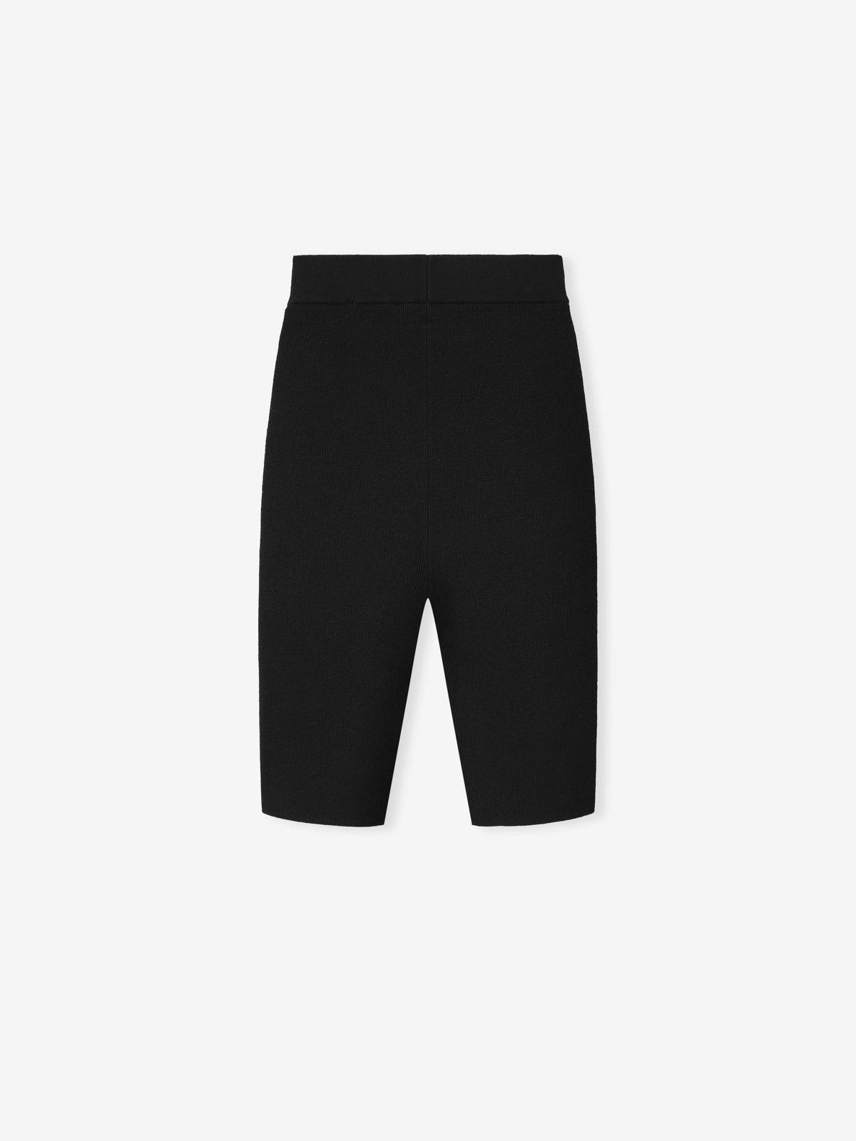 Womens Rib Knit Bike Short - Vintage Black - Image 1