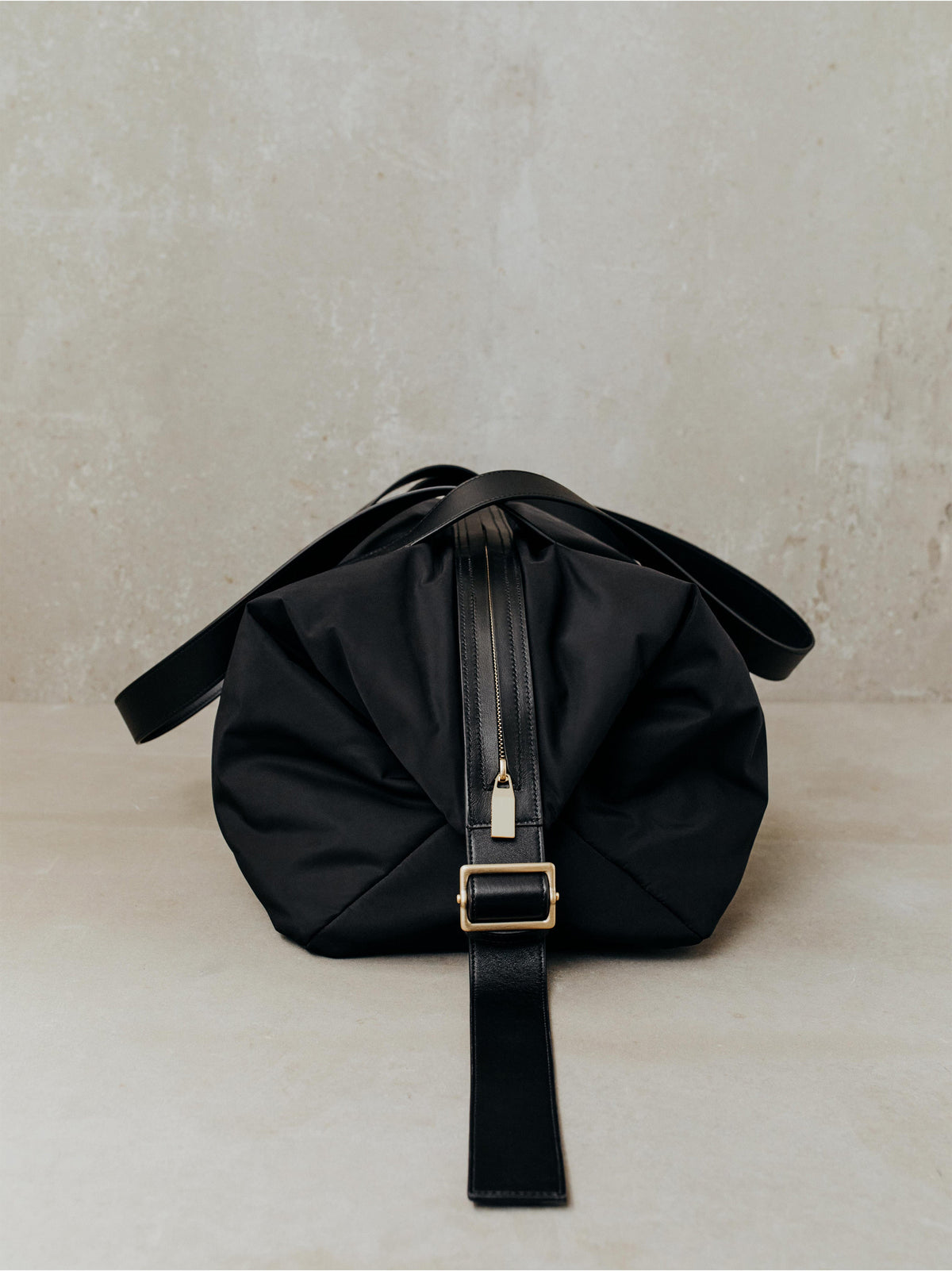 Nylon Belted Duffle - Black - Image 1