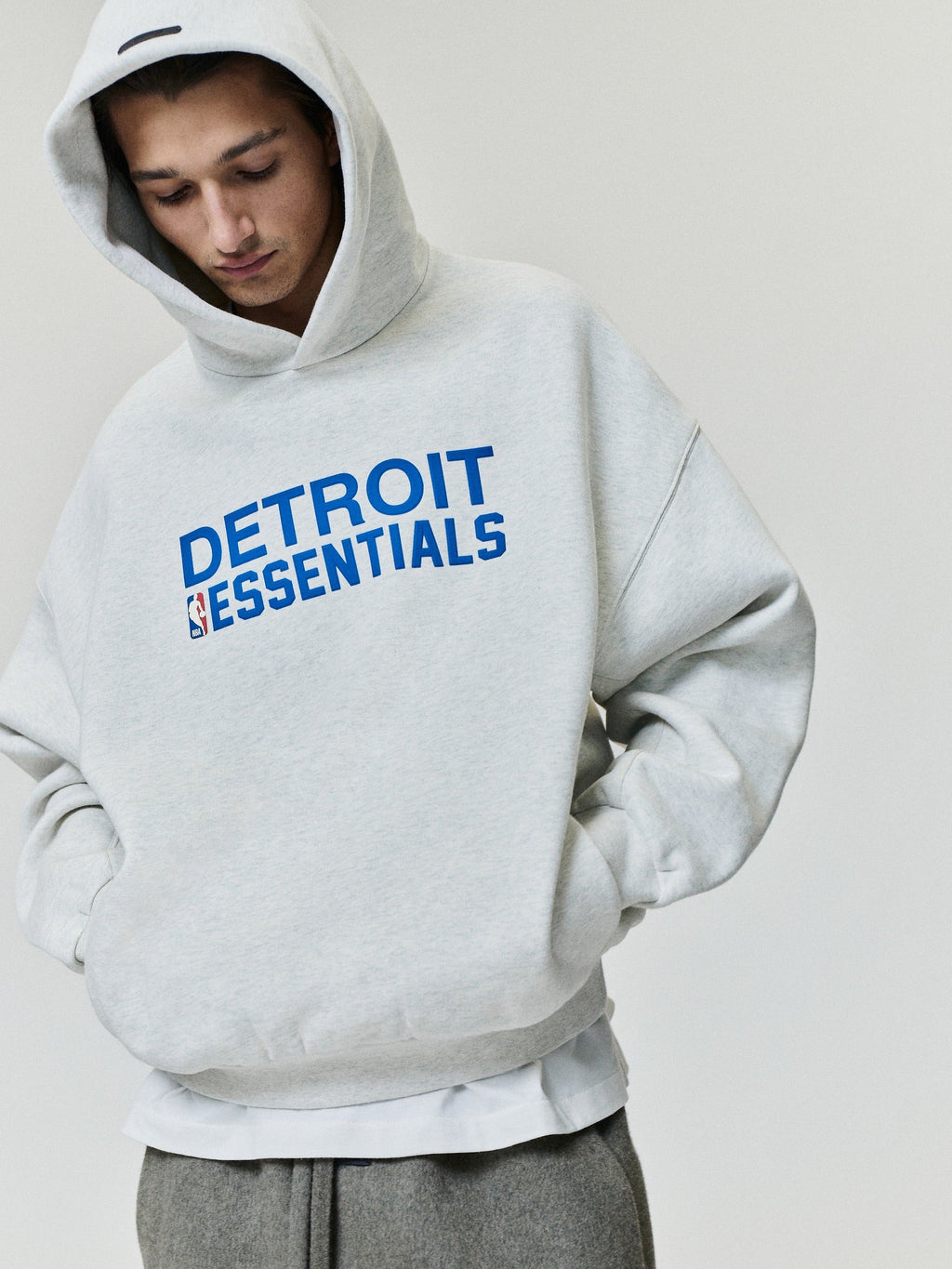 Pistons 90s Relaxed Hoodie - Marble Heather - Image 1