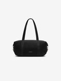 Small Leather Belted Duffle - Black - Image 1