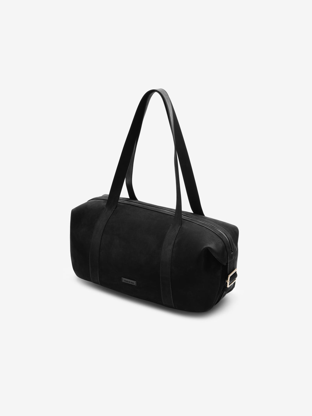 Small Leather Belted Duffle - Black - Image 2