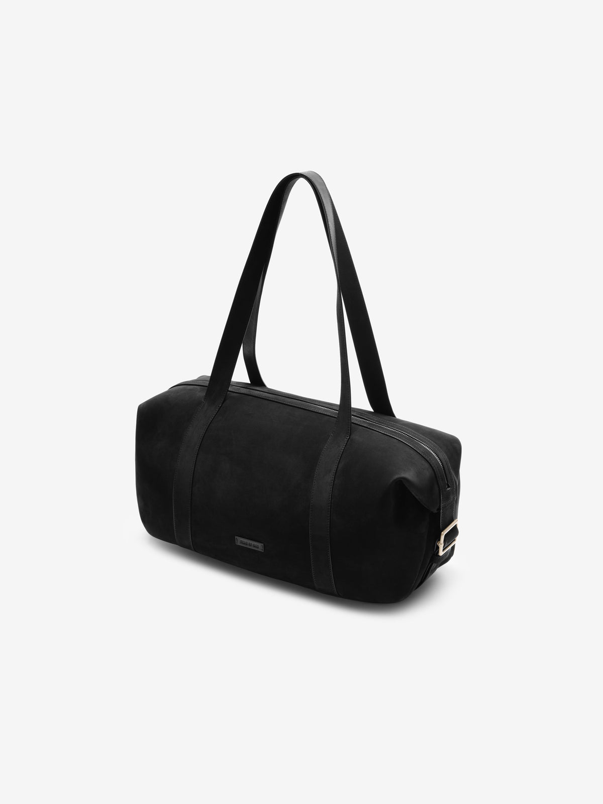 Small Leather Belted Duffle - Black - Image 2