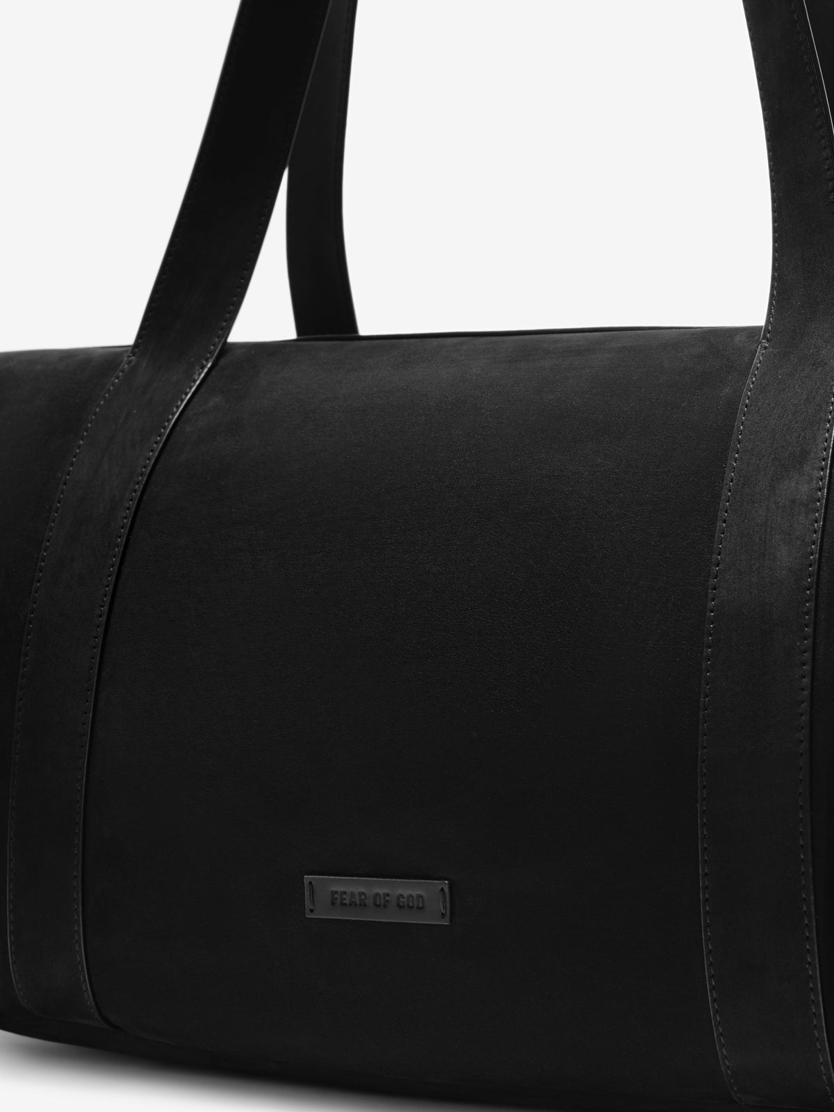 Small Leather Belted Duffle - Black - Image 3