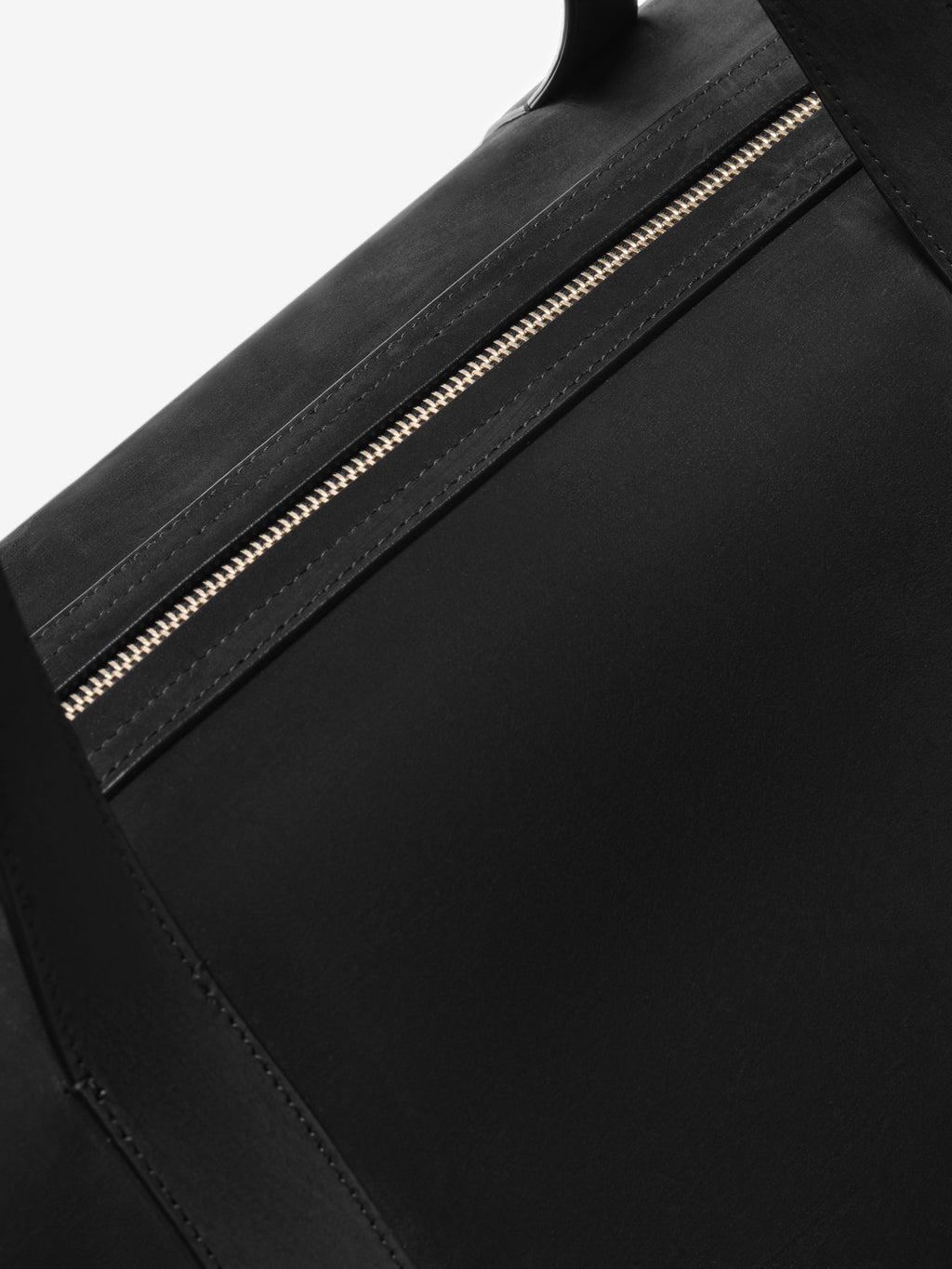 Small Leather Belted Duffle - Black - Image 6