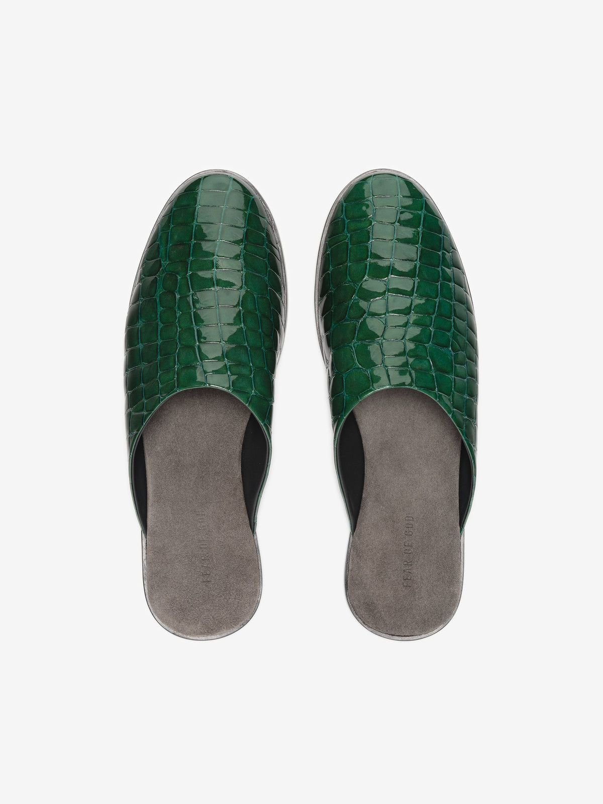 Croc Printed Slippers - Bottle Green - Image 4