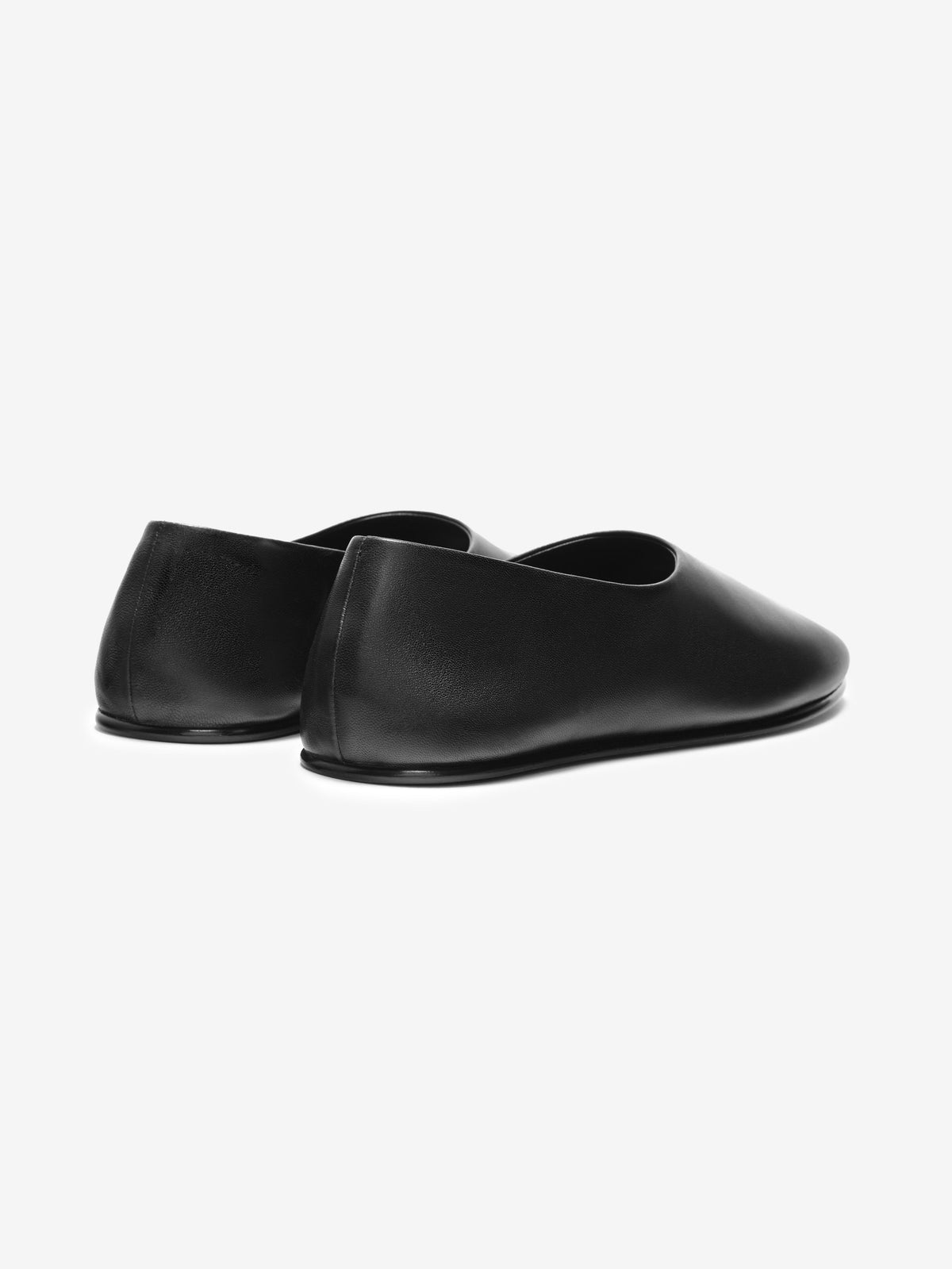 Leather Ballerino - Black - Image 3