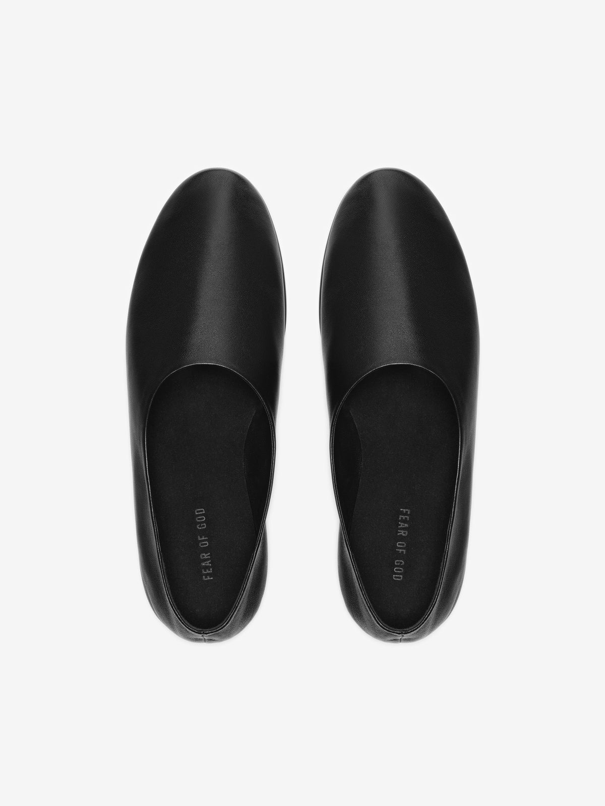 Leather Ballerino - Black - Image 4