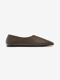 Leather Ballerino - Taupe - Image 1