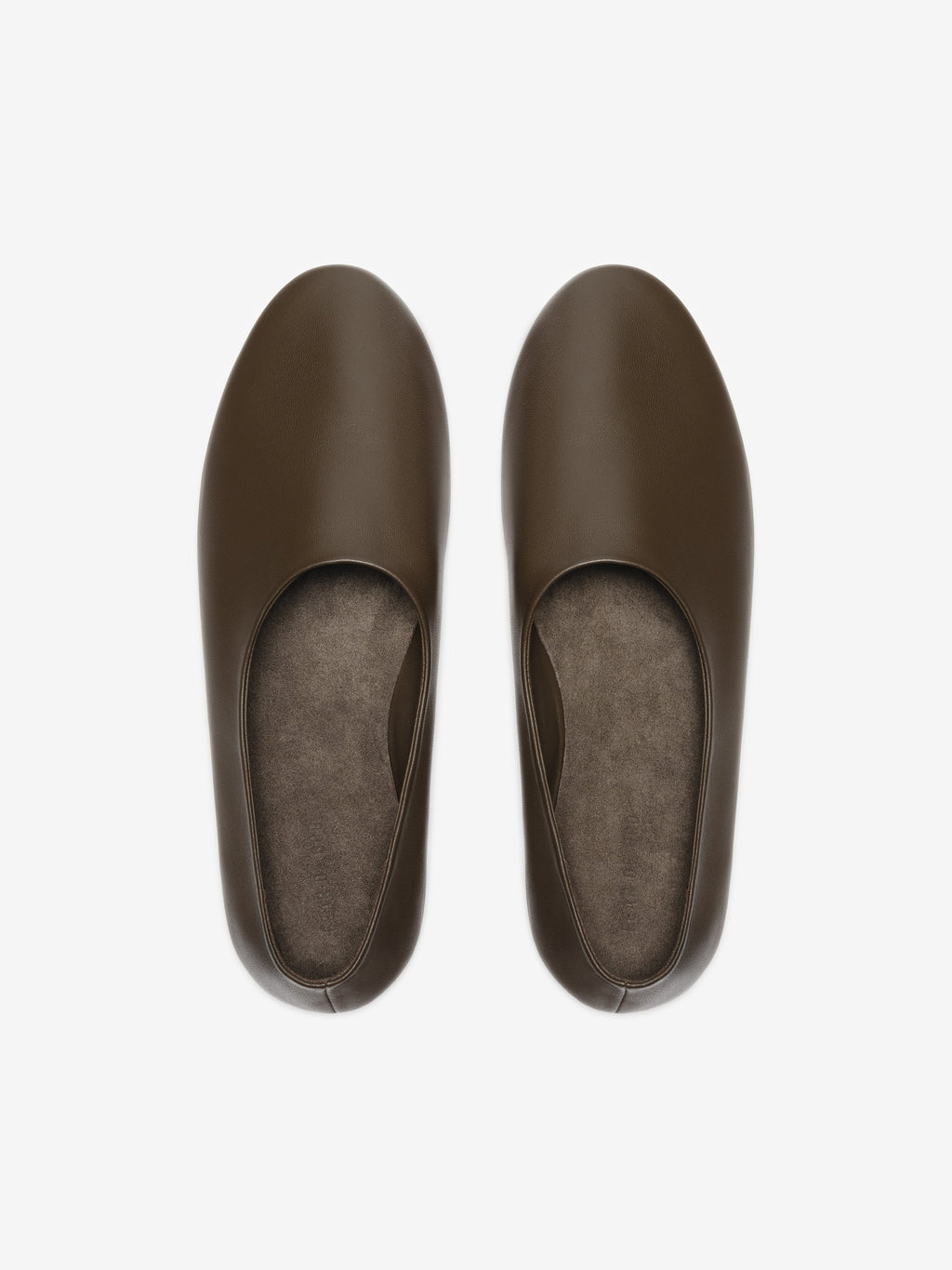 Leather Ballerino - Taupe - Image 4