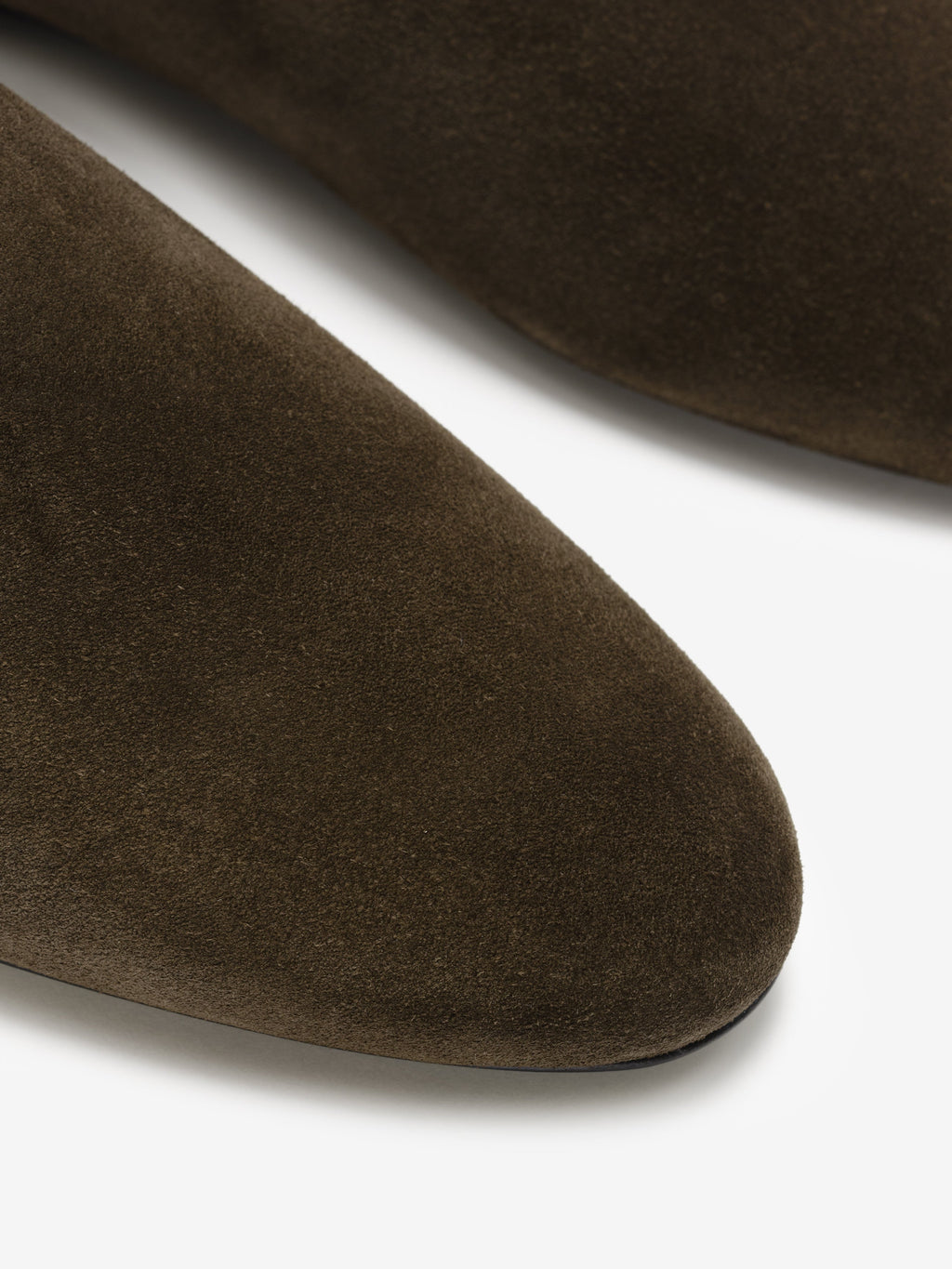 Womens Suede Ballerina - Dark Brown - Image 6