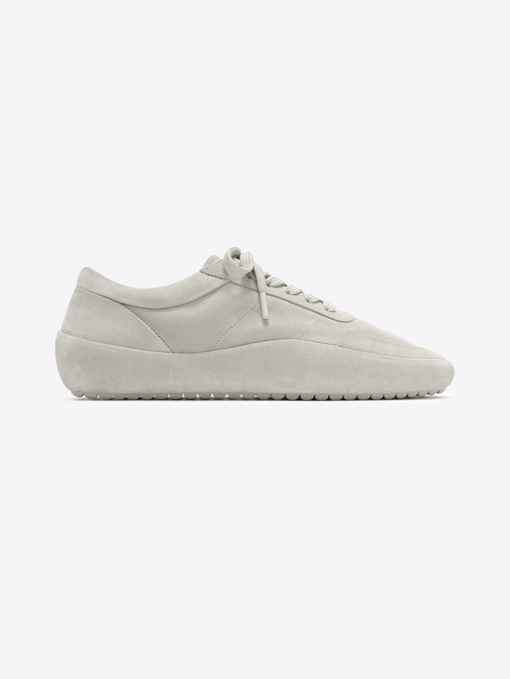 Suede Lace Up Runner - Light Grey - Image 1