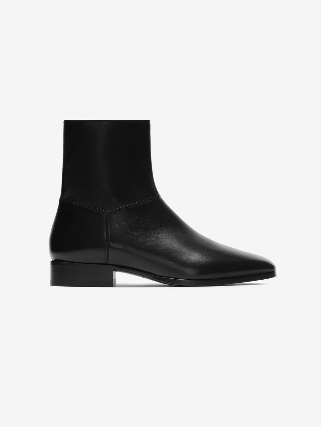 Leather Ankle Boot - Black - Image 1
