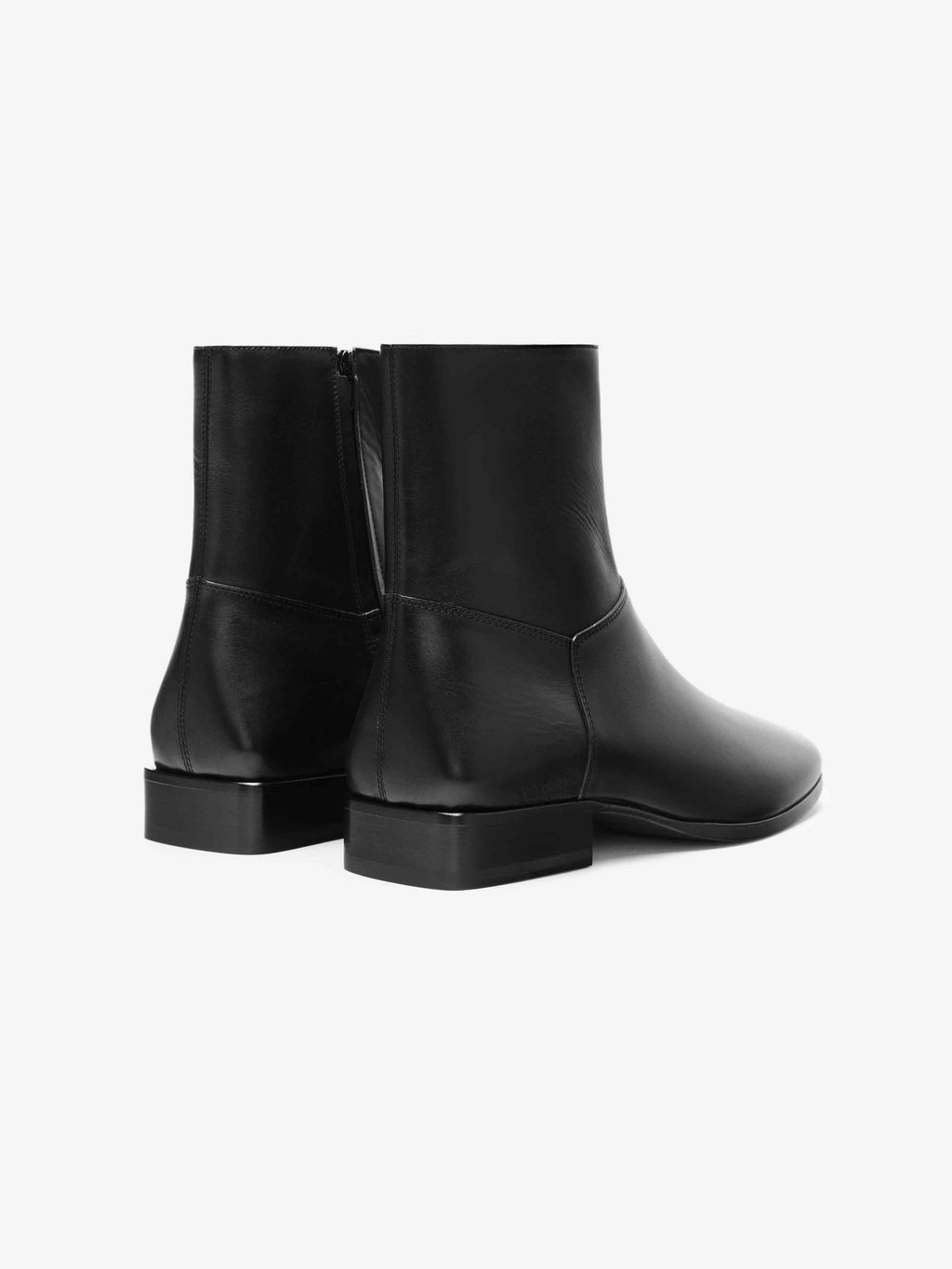 Leather Ankle Boot - Black - Image 3