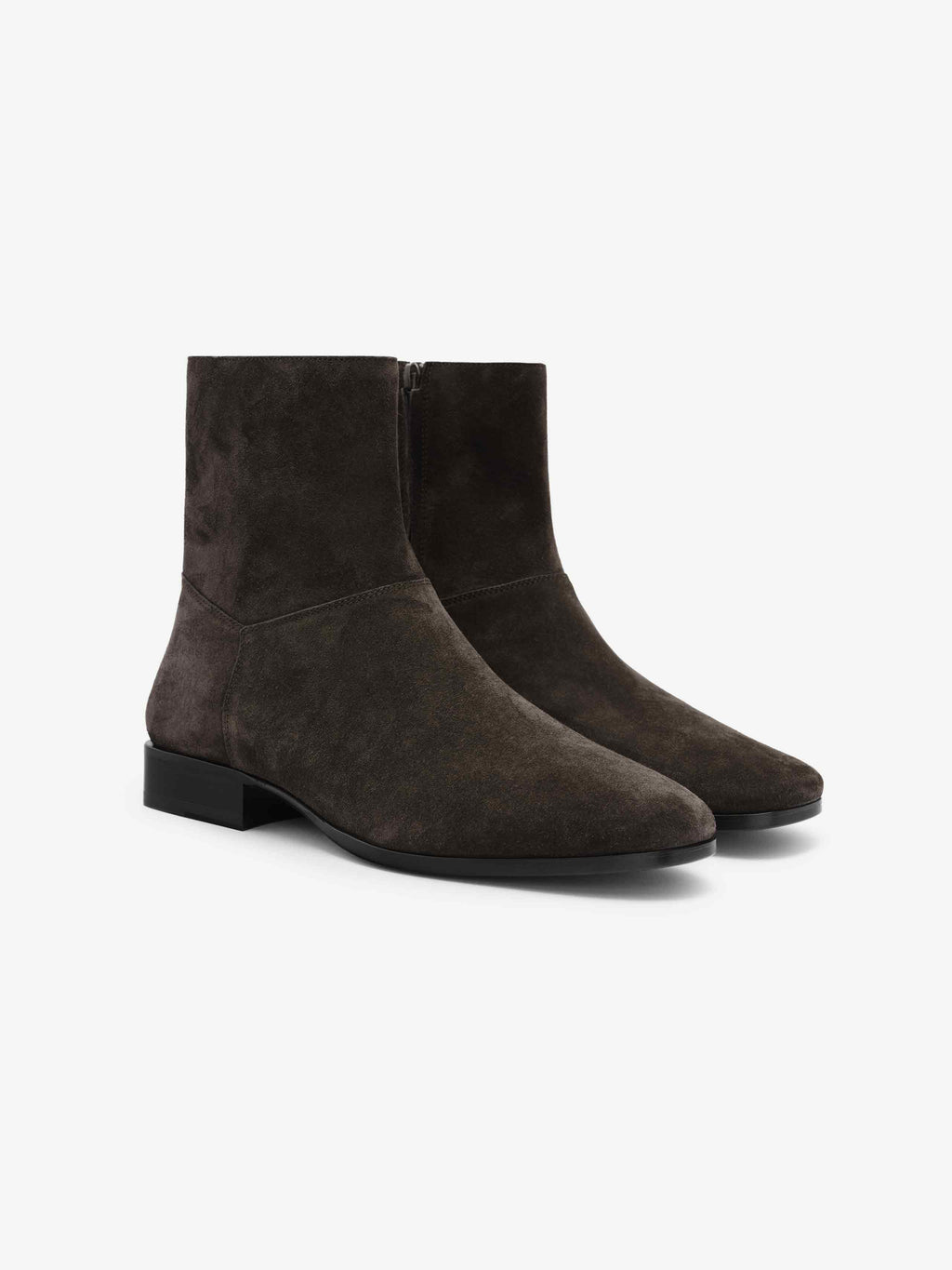 Suede Ankle Boot - Dark Brown - Image 2