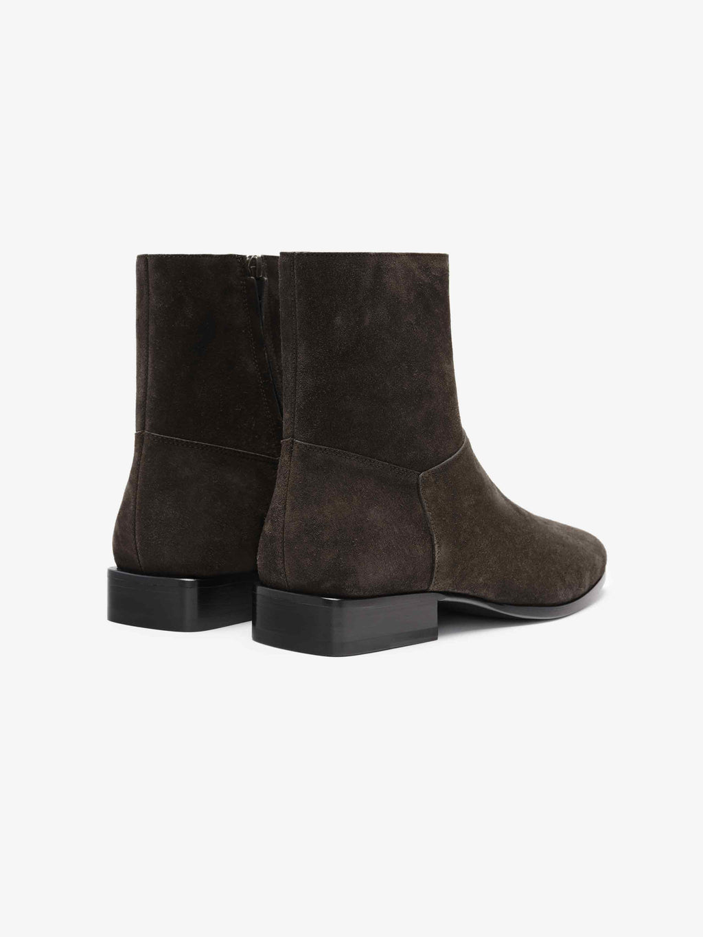 Suede Ankle Boot - Dark Brown - Image 3