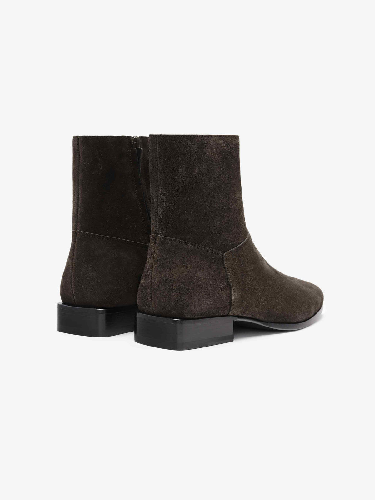 Suede Ankle Boot - Dark Brown - Image 3