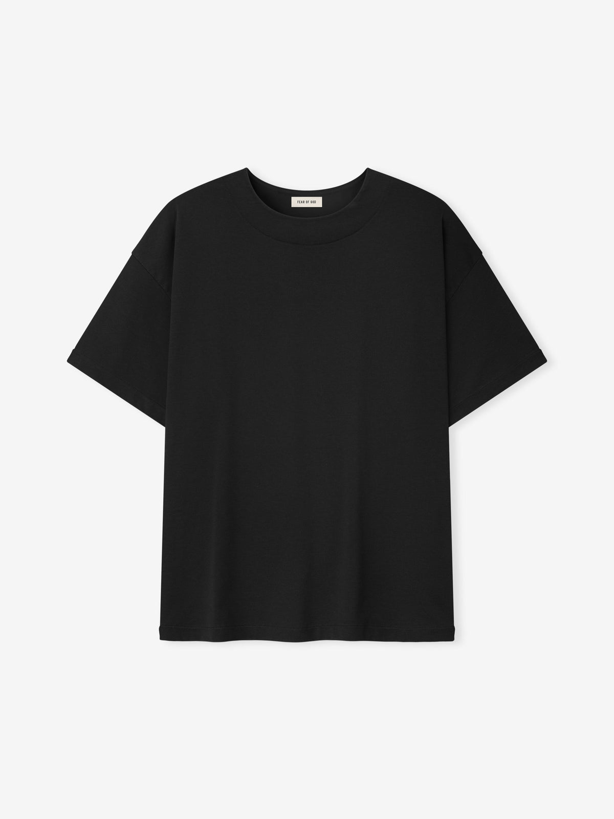 Cotton Rayon Tee - Black - Image 1