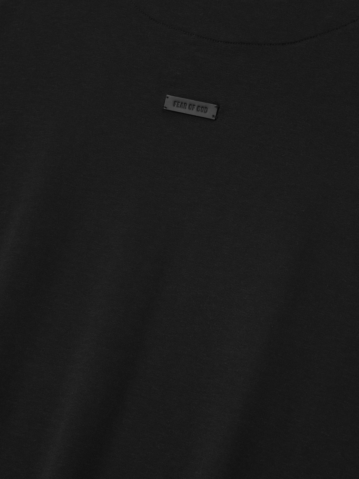 Cotton Rayon Tee - Black - Image 3