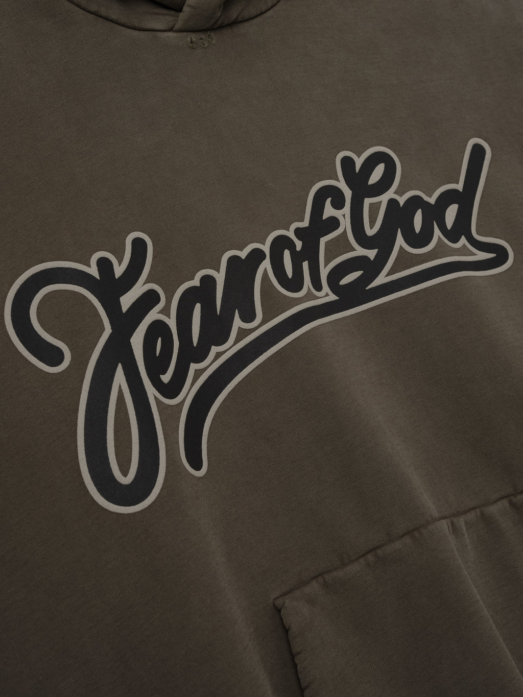 Fear Of God Classic Pocket Hoodie - Faded Brown - Image 3