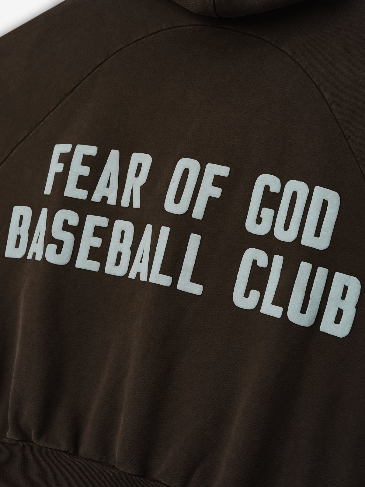 Baseball Club Half Zip Hoodie - Dark Brown - Image 4