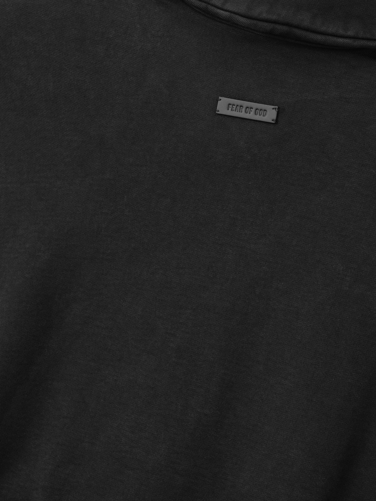 Sunfaded Half Zip Polo Sweatshirt - Black - Image 5