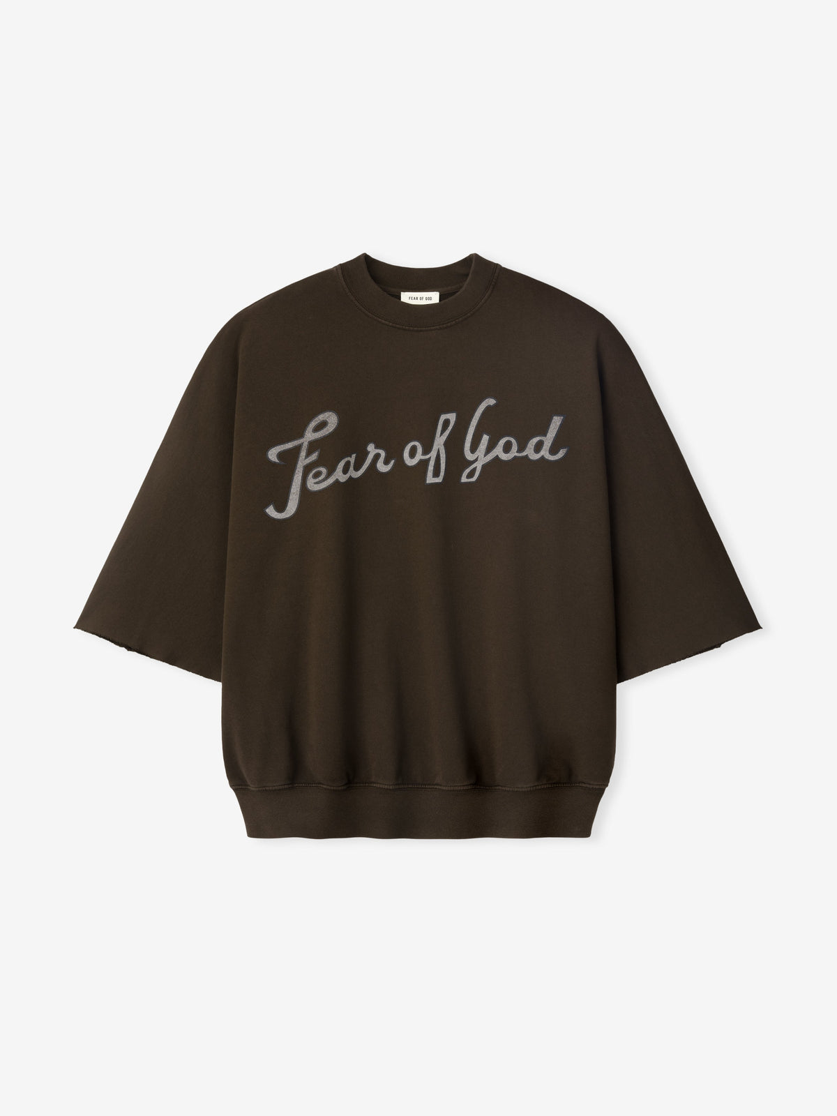 43 Cut Sleeve Sweatshirt - Dark Brown - Image 1