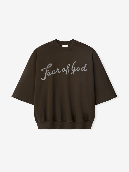 43 Cut Sleeve Sweatshirt - Dark Brown - Image 1