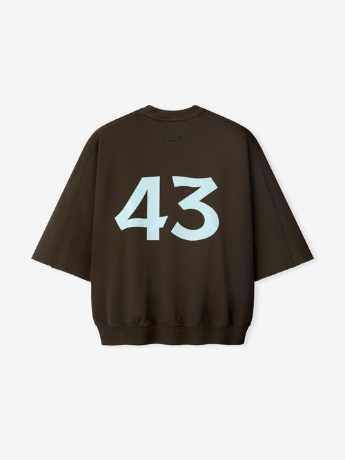 43 Cut Sleeve Sweatshirt - Dark Brown - Image 2