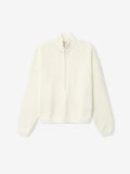 Zip-Up Sweater Long Sleeve - Cream - Image 4